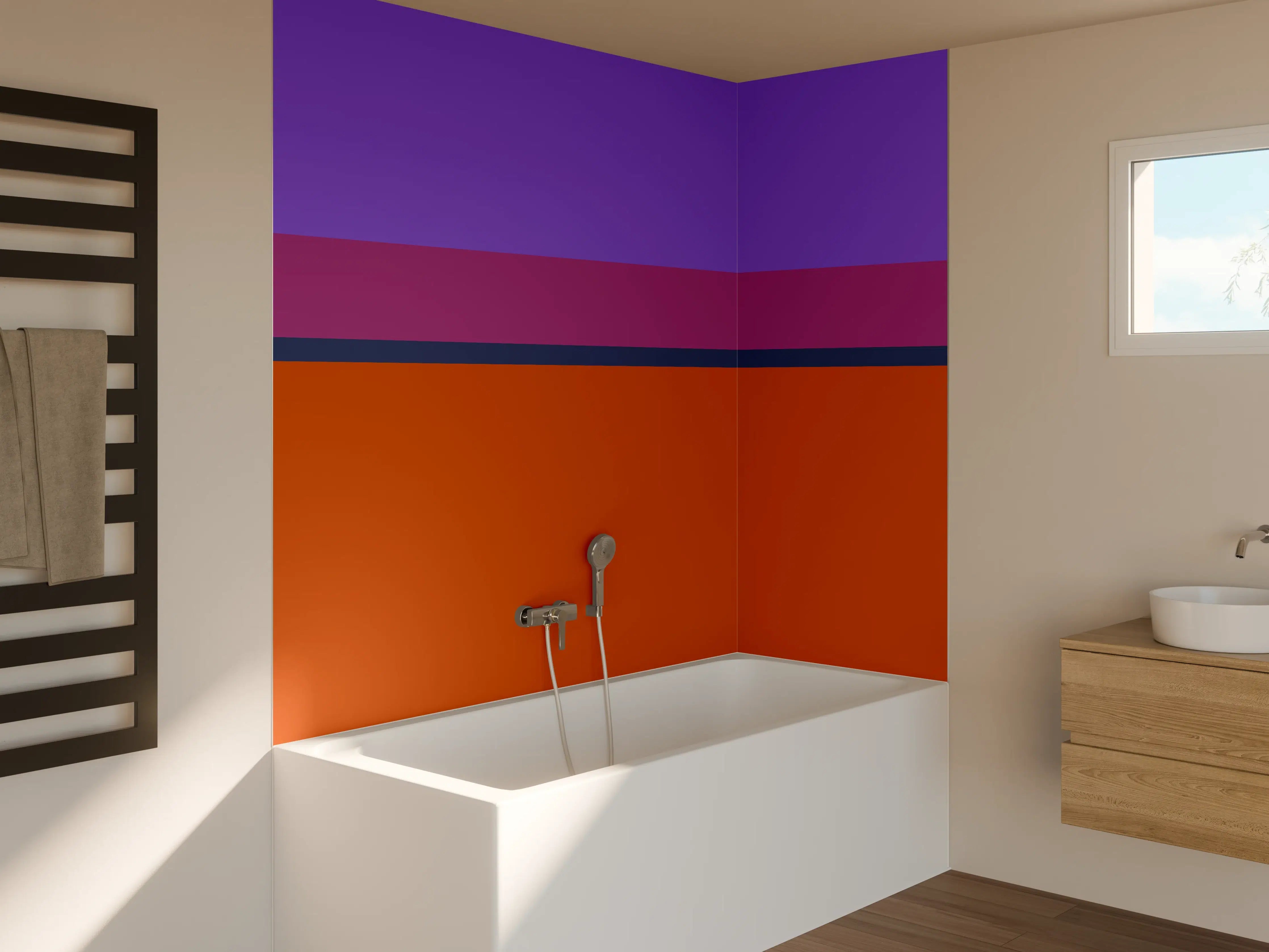 Badewannen-Rückwand - The Retros - Horizontal - Sansa