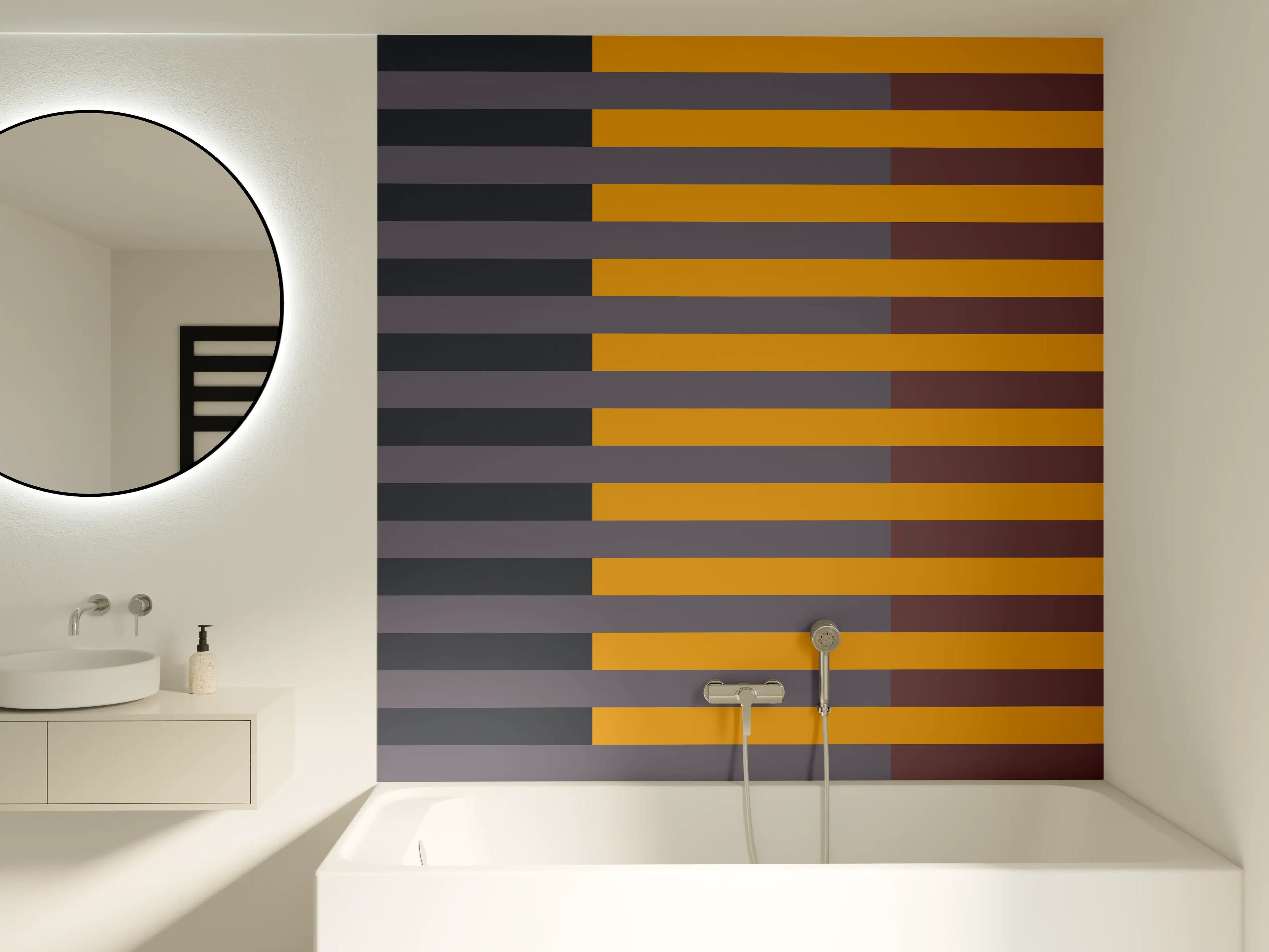 Badewannen-Rückwand - The Retros - Multy Stripes - Cersai