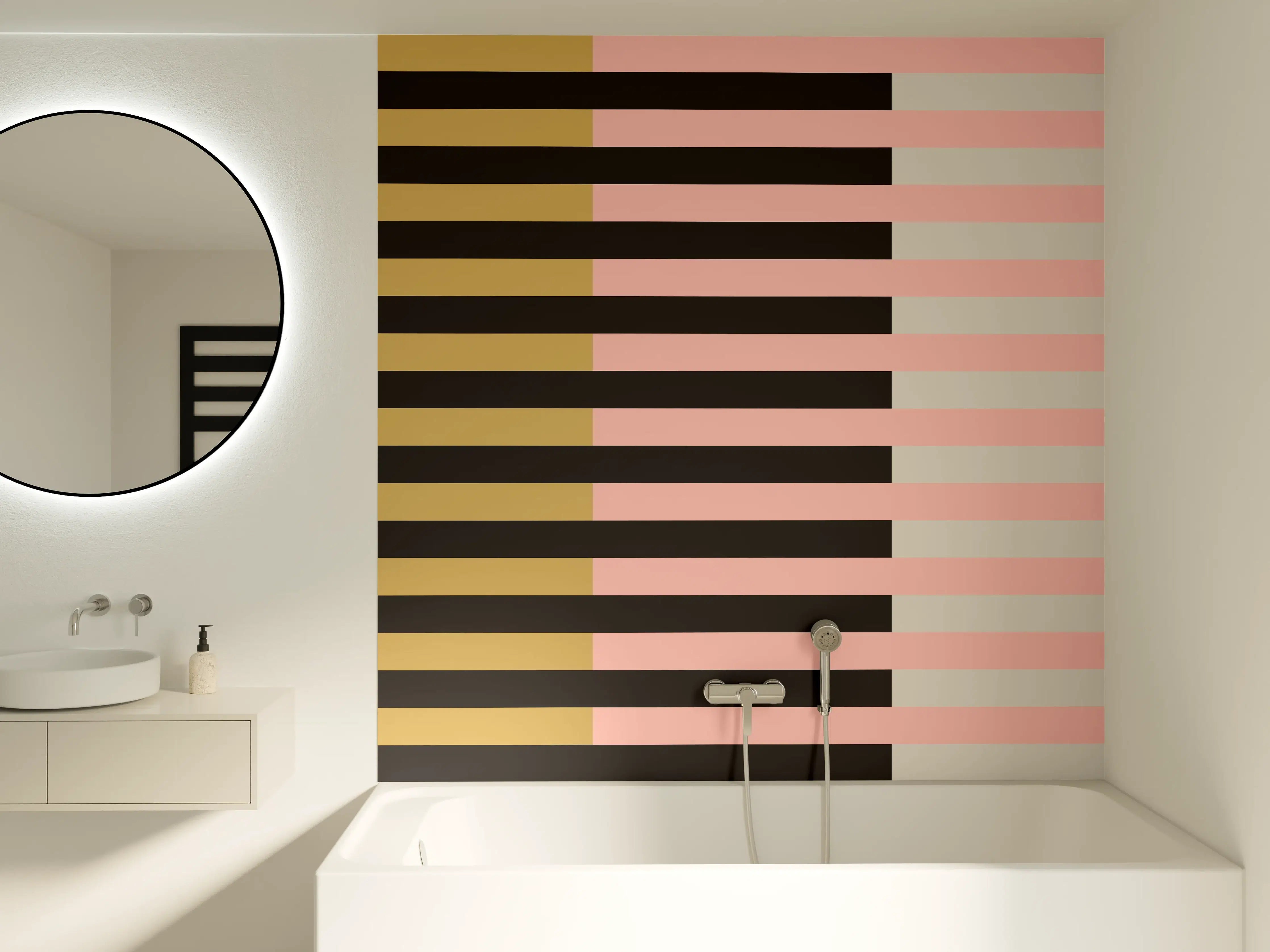 Badewannen-Rückwand - The Retros - Multy Stripes - Daenerys