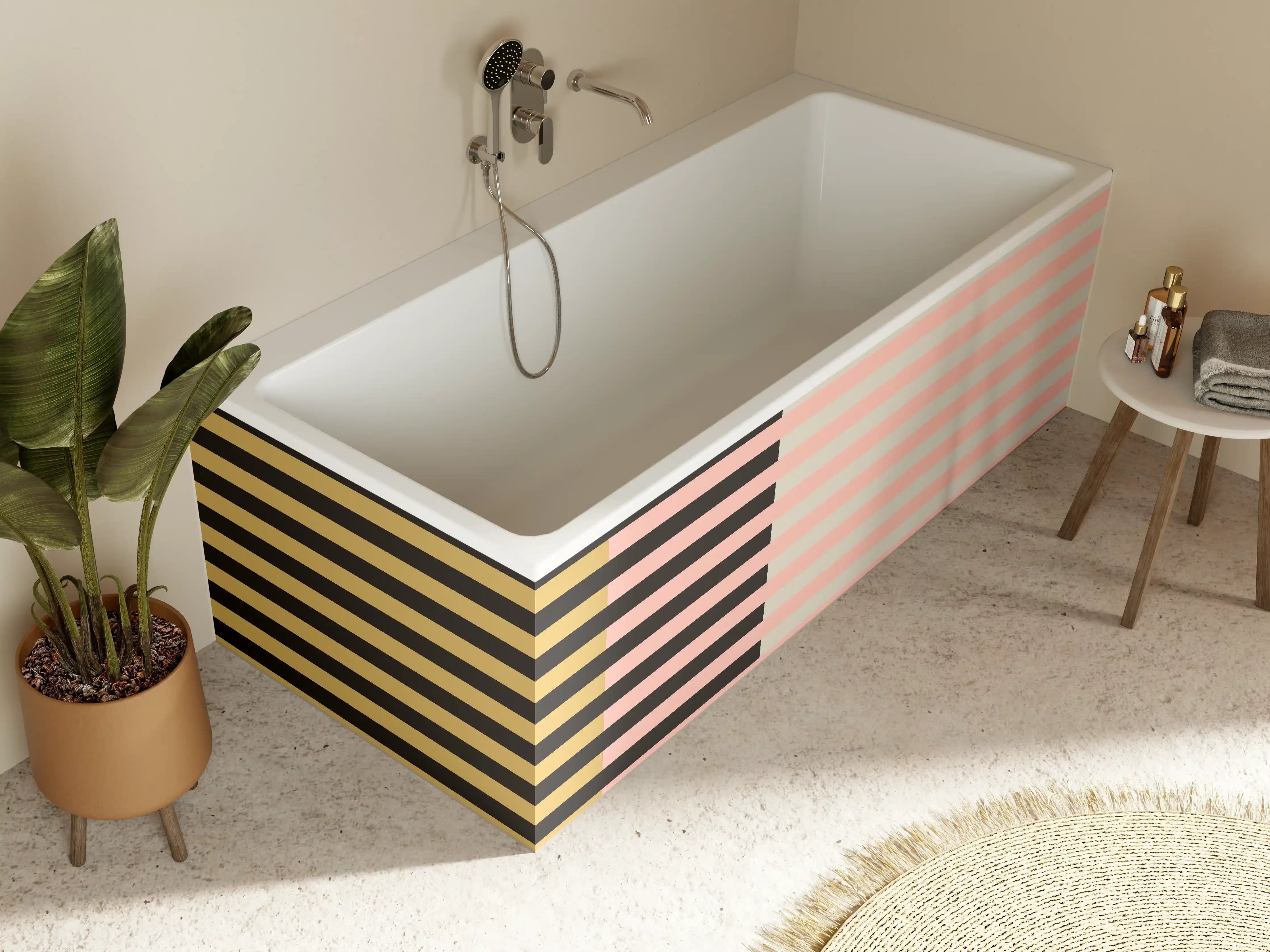 Badewannen-Rückwand - The Retros - Multy Stripes - Daenerys