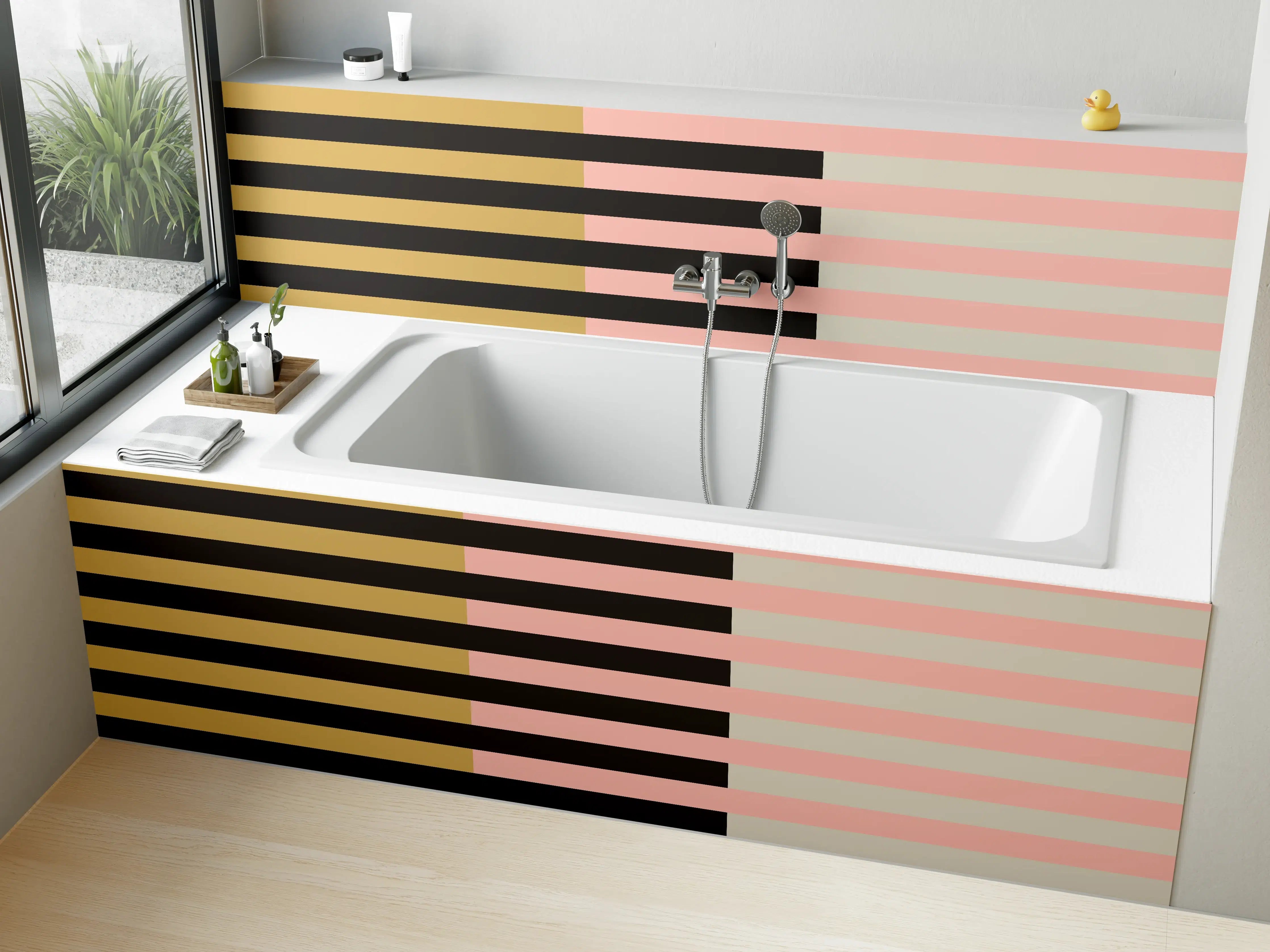 Badewannen-Rückwand - The Retros - Multy Stripes - Daenerys