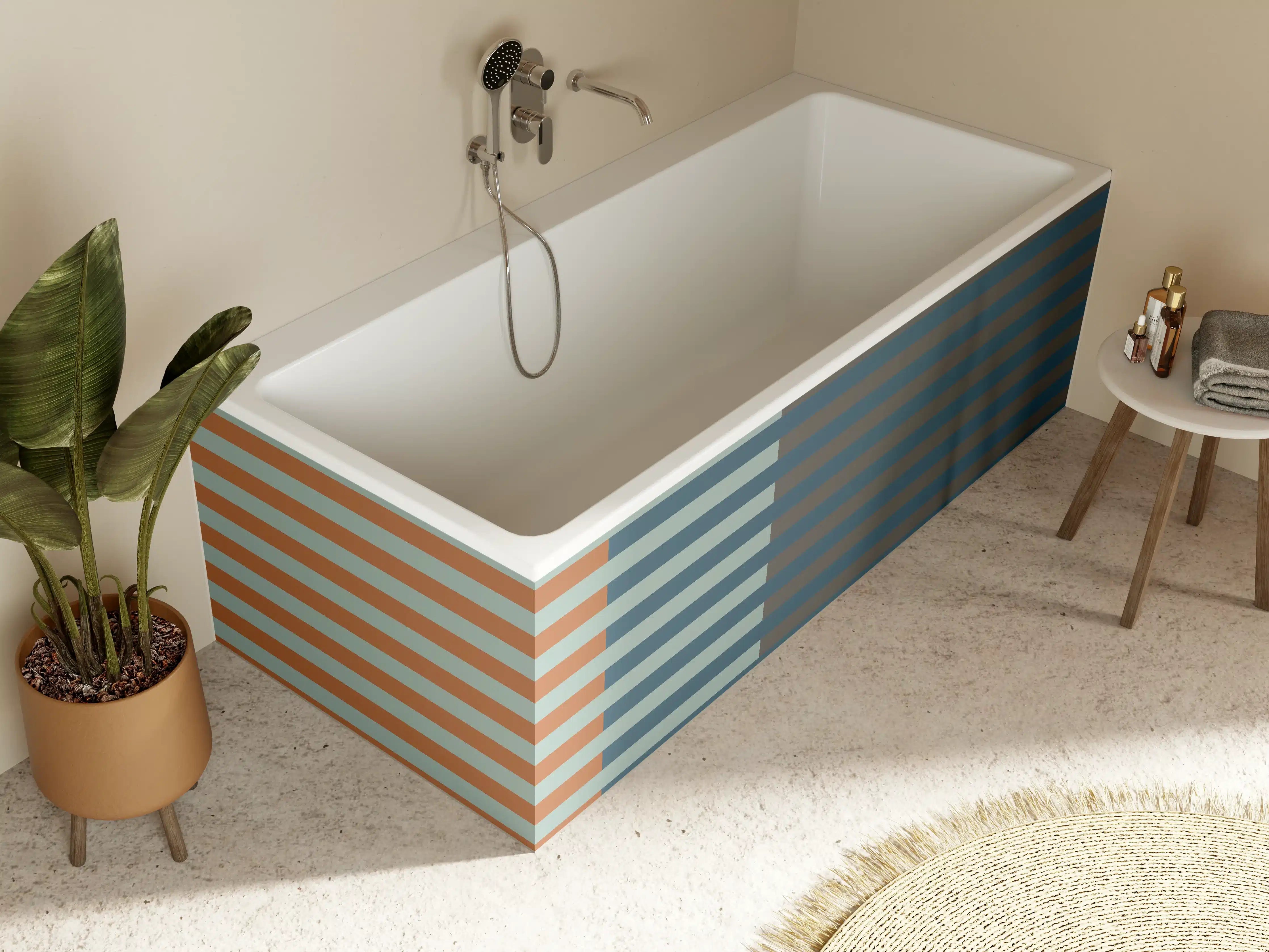 Badewannen-Rückwand - The Retros - Multy Stripes - Jon