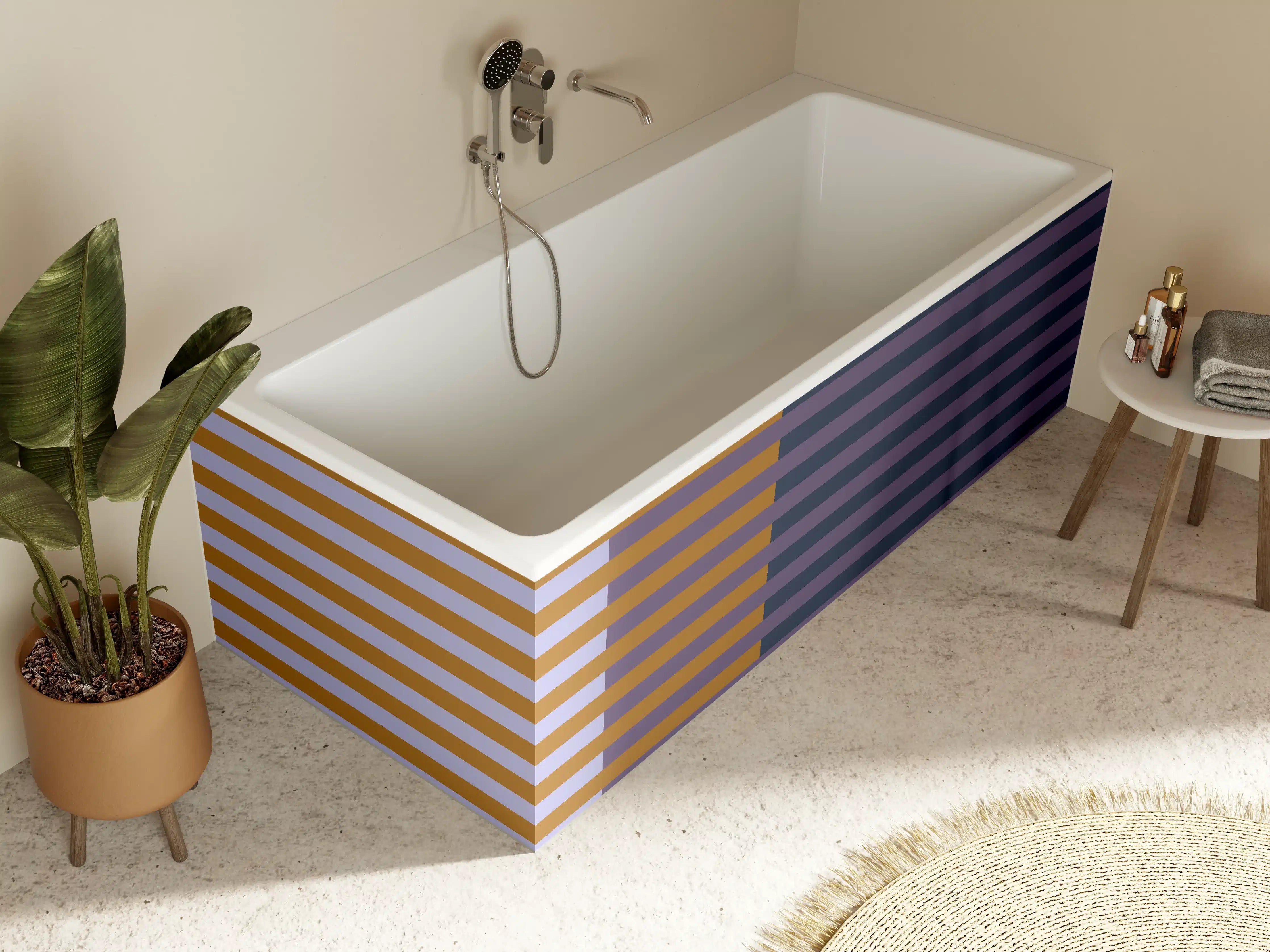 Badewannen-Rückwand - The Retros - Multy Stripes - Tyrion