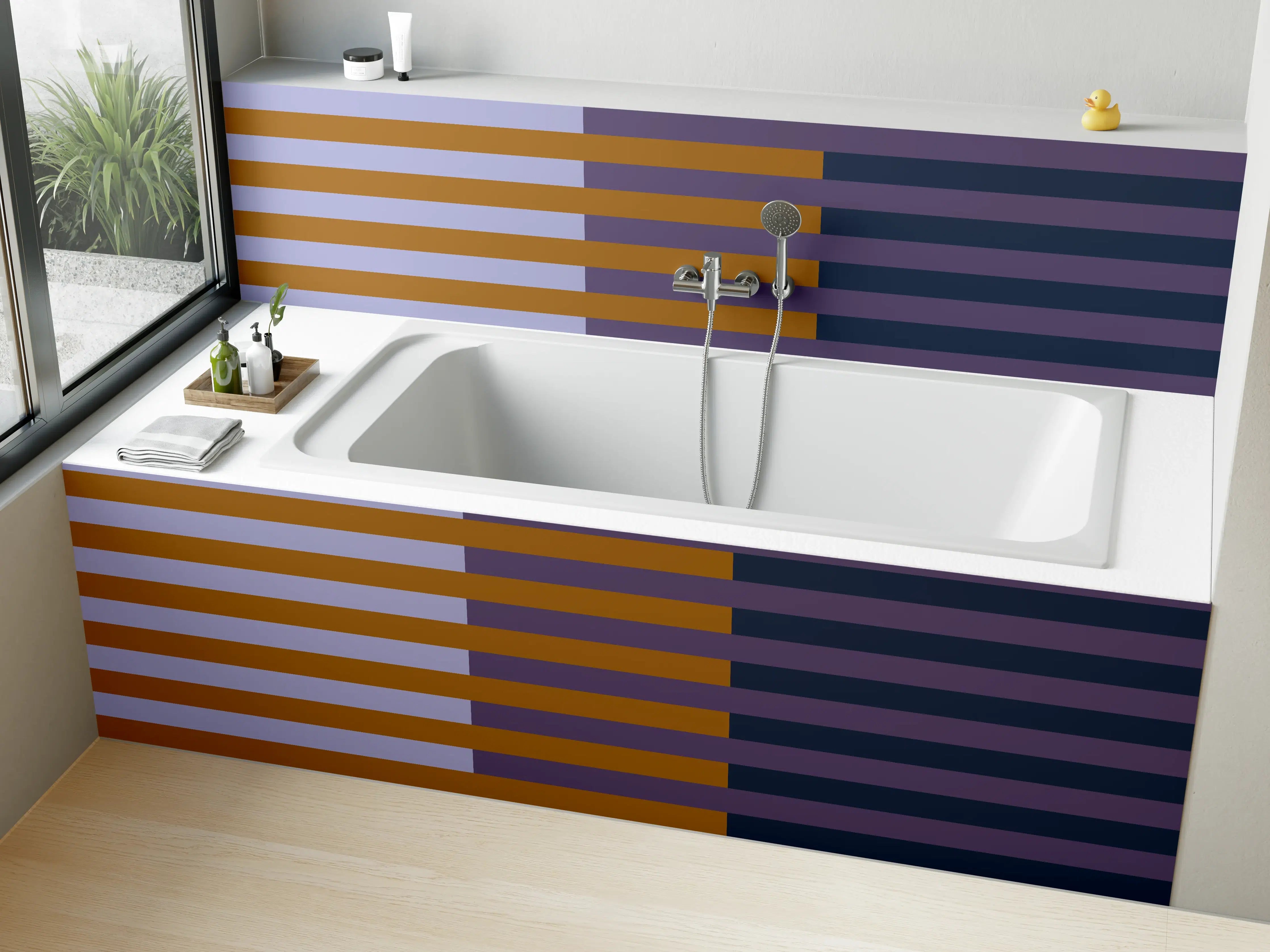 Badewannen-Rückwand - The Retros - Multy Stripes - Tyrion