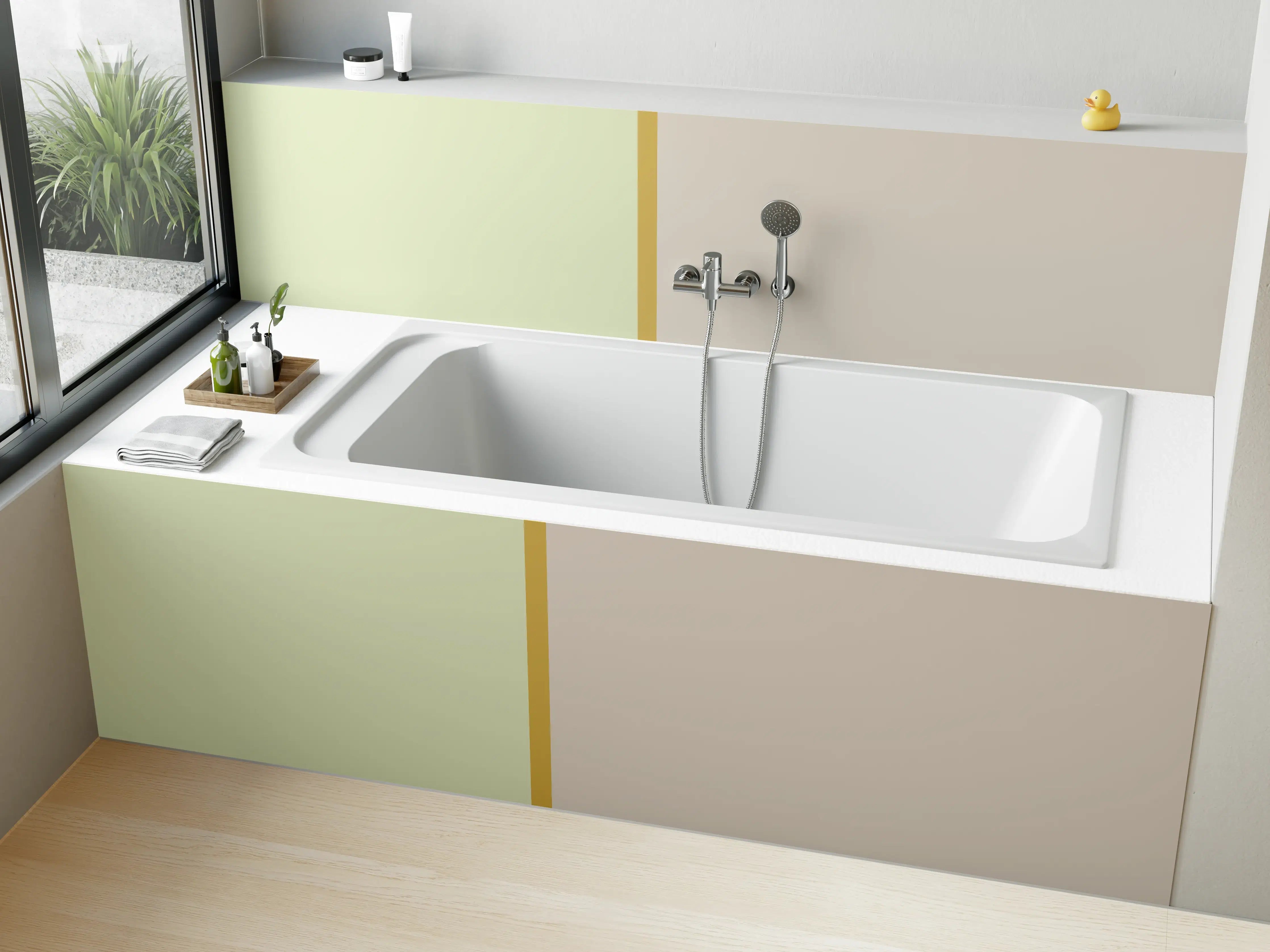 Badewannen-Rückwand - The Springs - Easy Vertikal - Birch