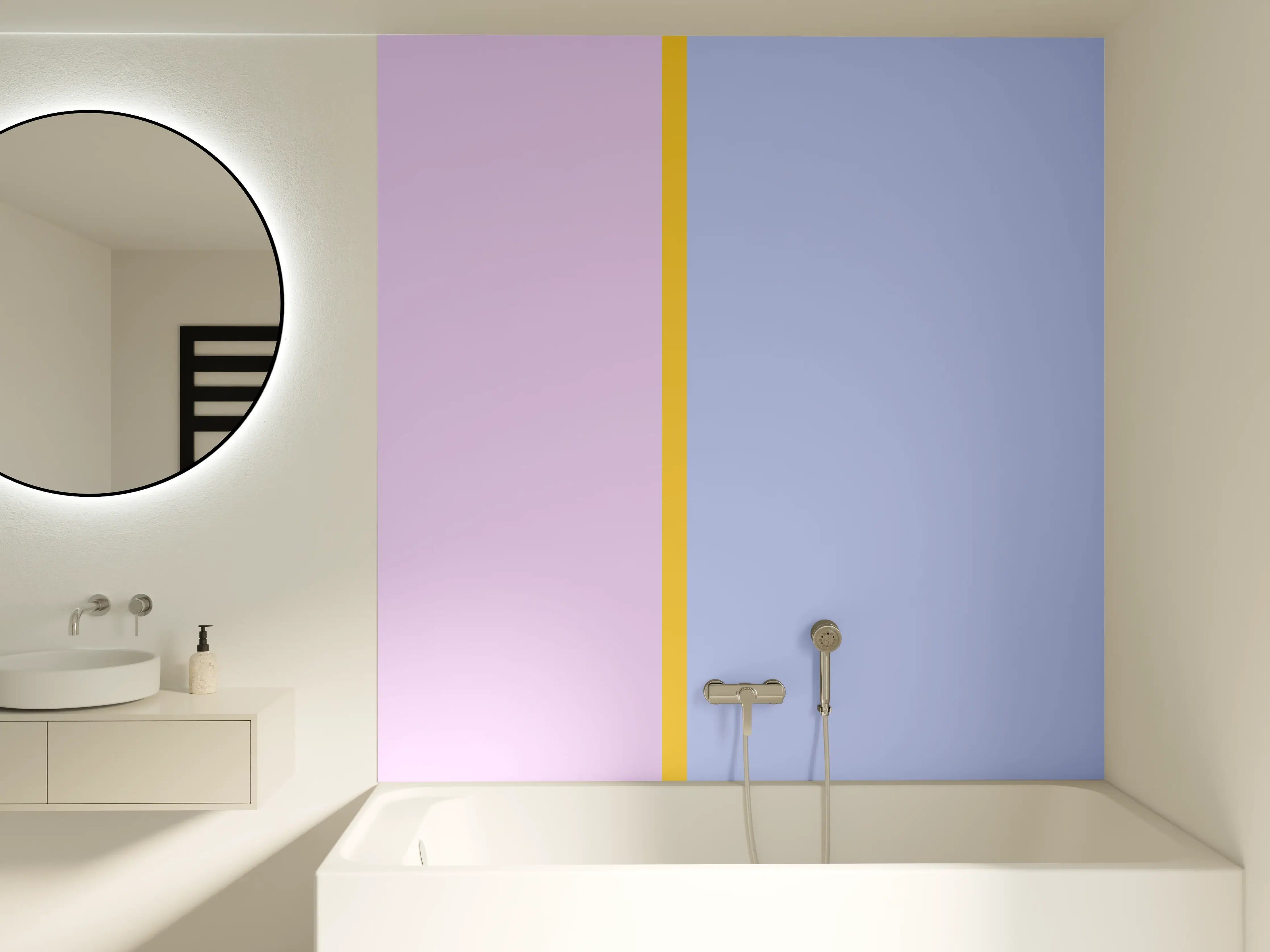 Badewannen-Rückwand - The Springs - Easy Vertikal - Lilac