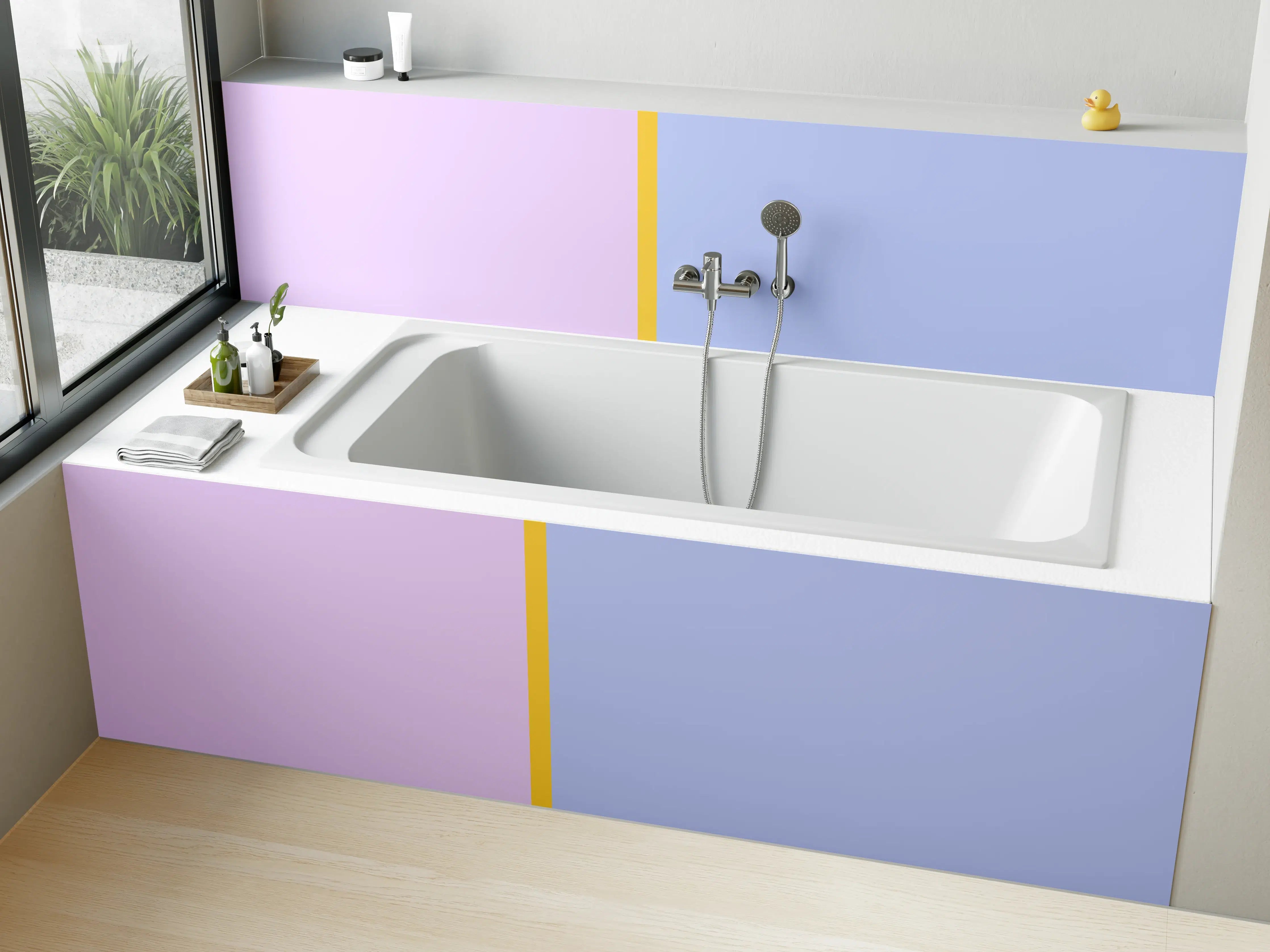 Badewannen-Rückwand - The Springs - Easy Vertikal - Lilac