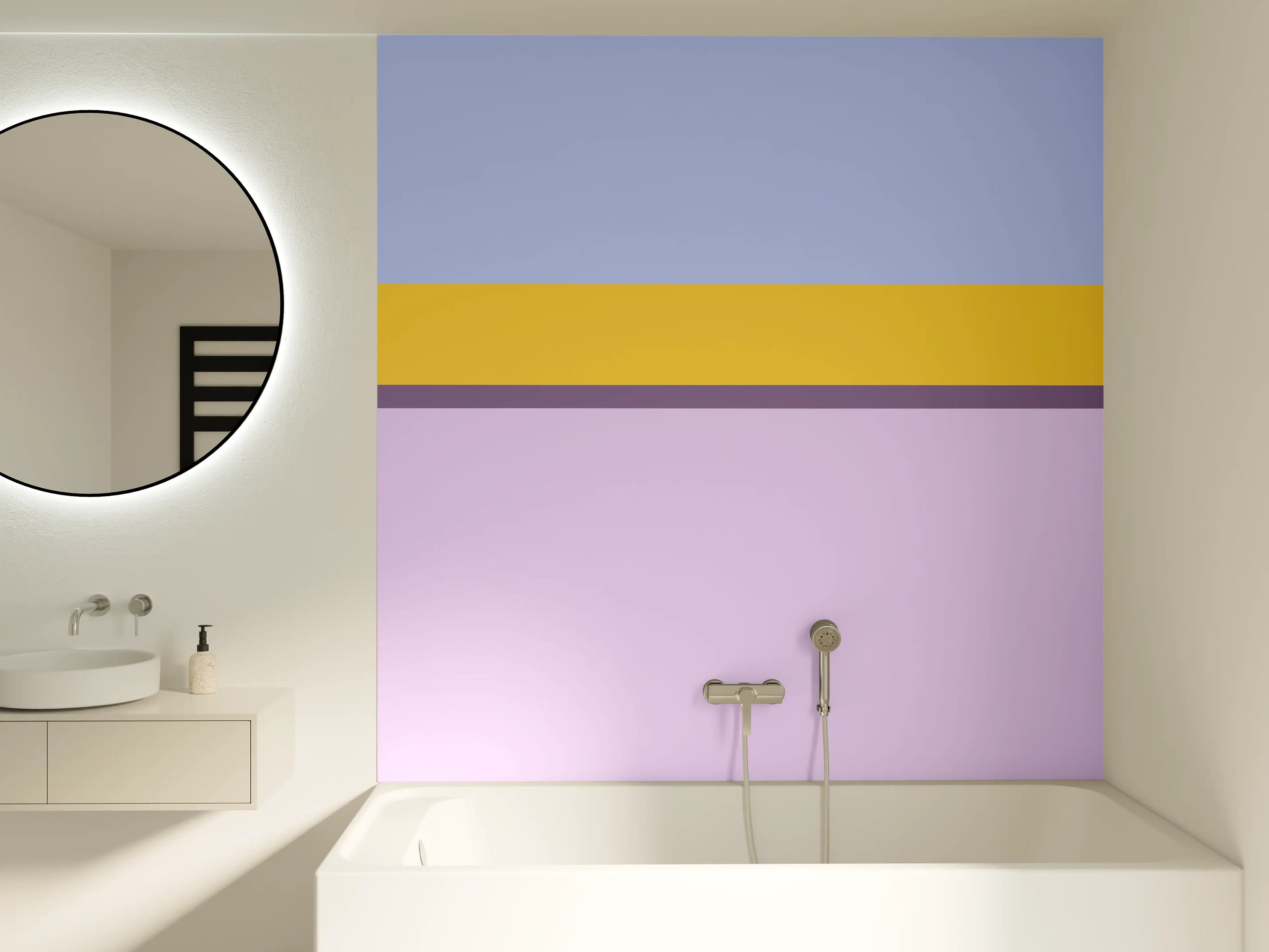 Badewannen-Rückwand - The Springs - Horizontal - Lilac