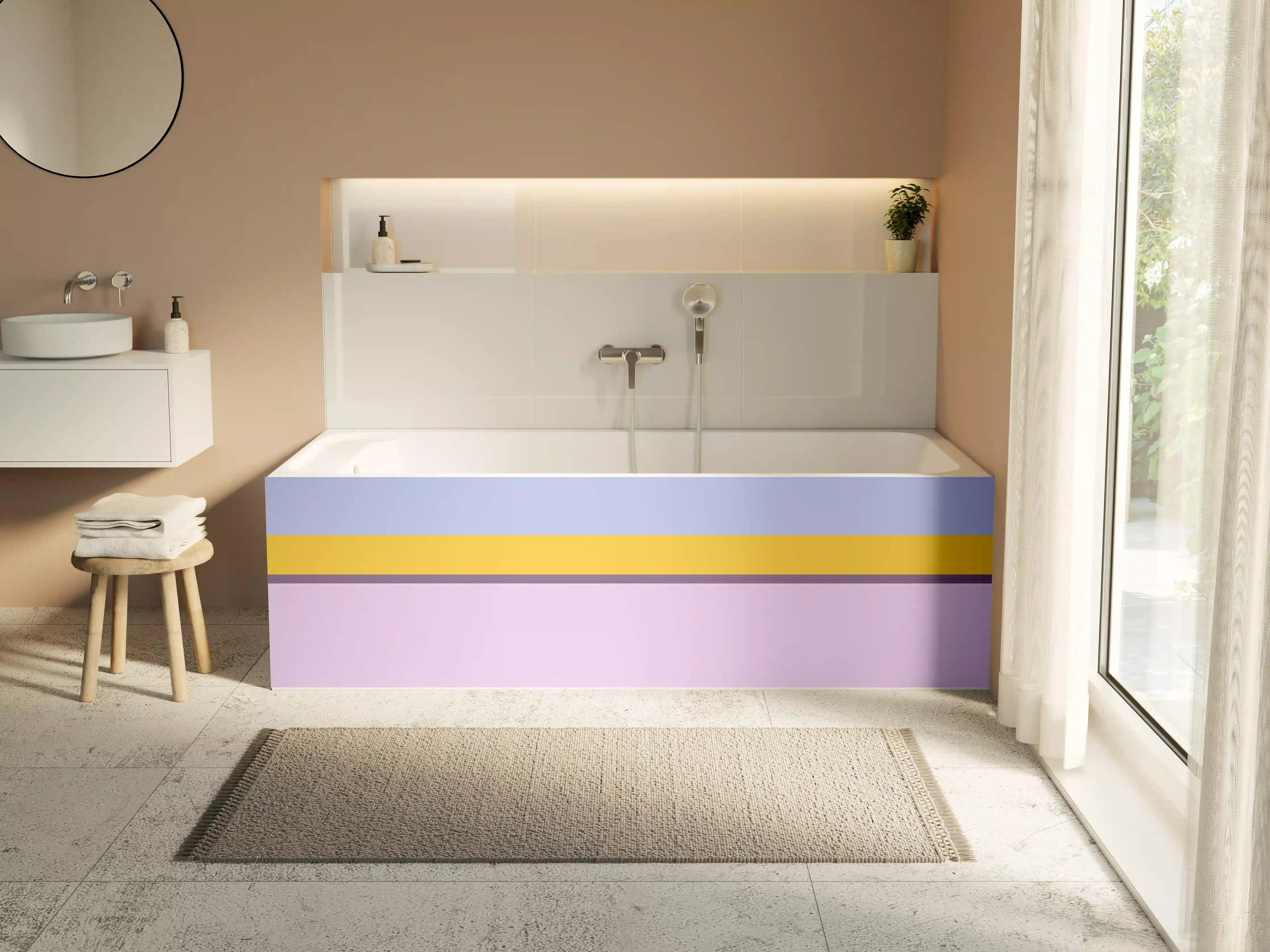 Badewannen-Rückwand - The Springs - Horizontal - Lilac