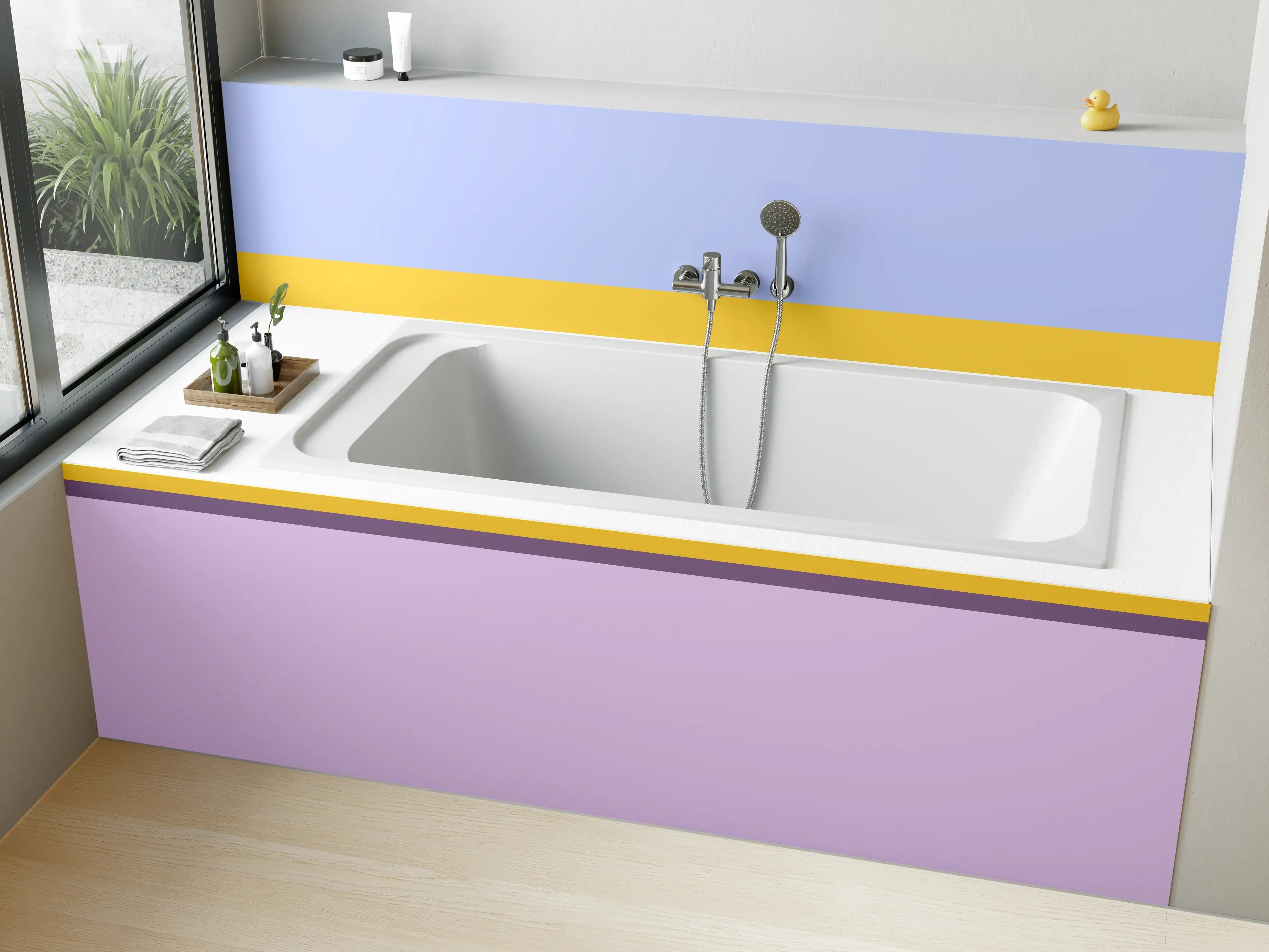 Badewannen-Rückwand - The Springs - Horizontal - Lilac