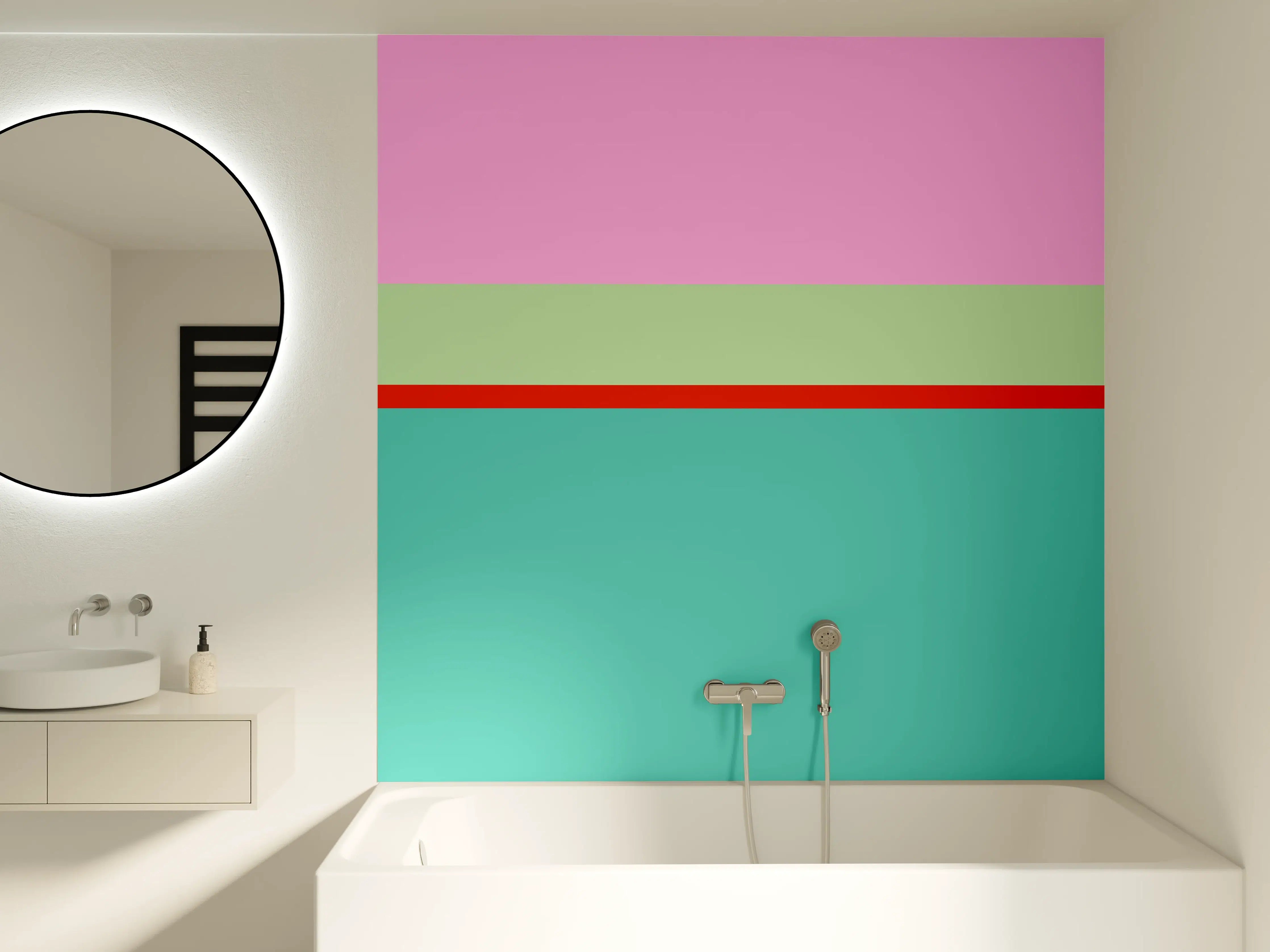 Badewannen-Rückwand - The Springs - Horizontal - Peony