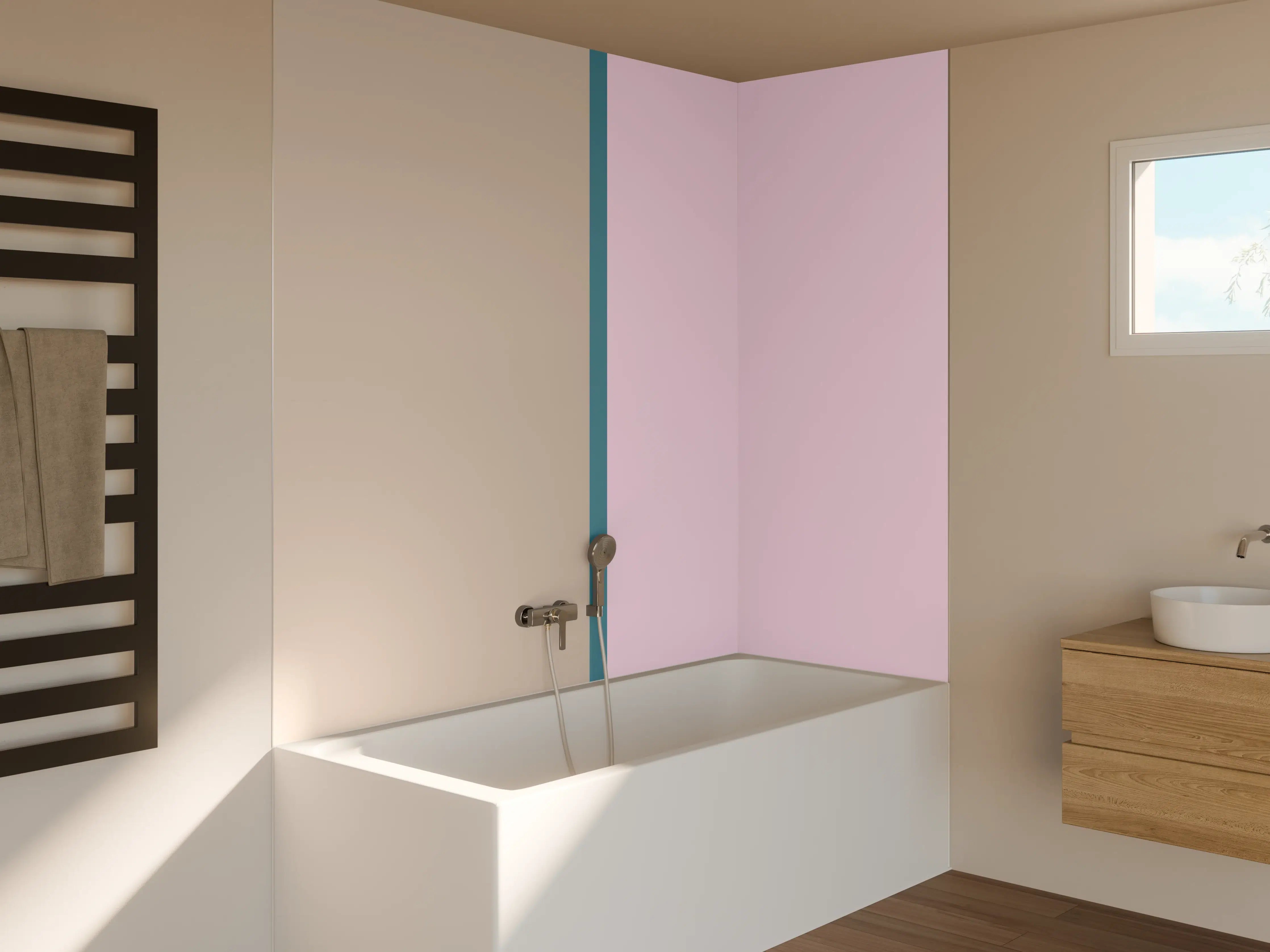 Badewannen-Rückwand - The Vintages - Easy Vertikal - Daphne