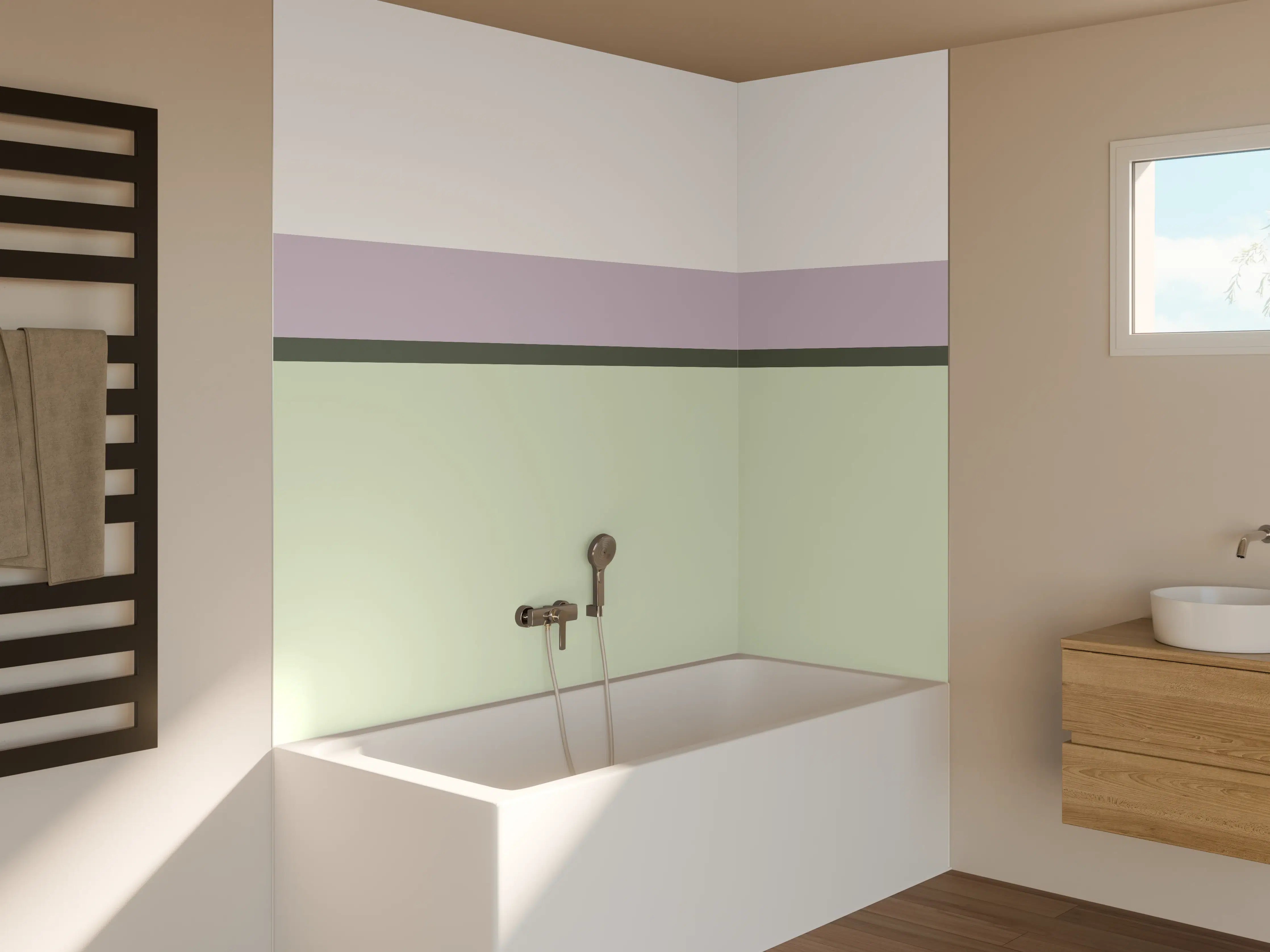 Badewannen-Rückwand - The Vintages - Horizontal - Benedict