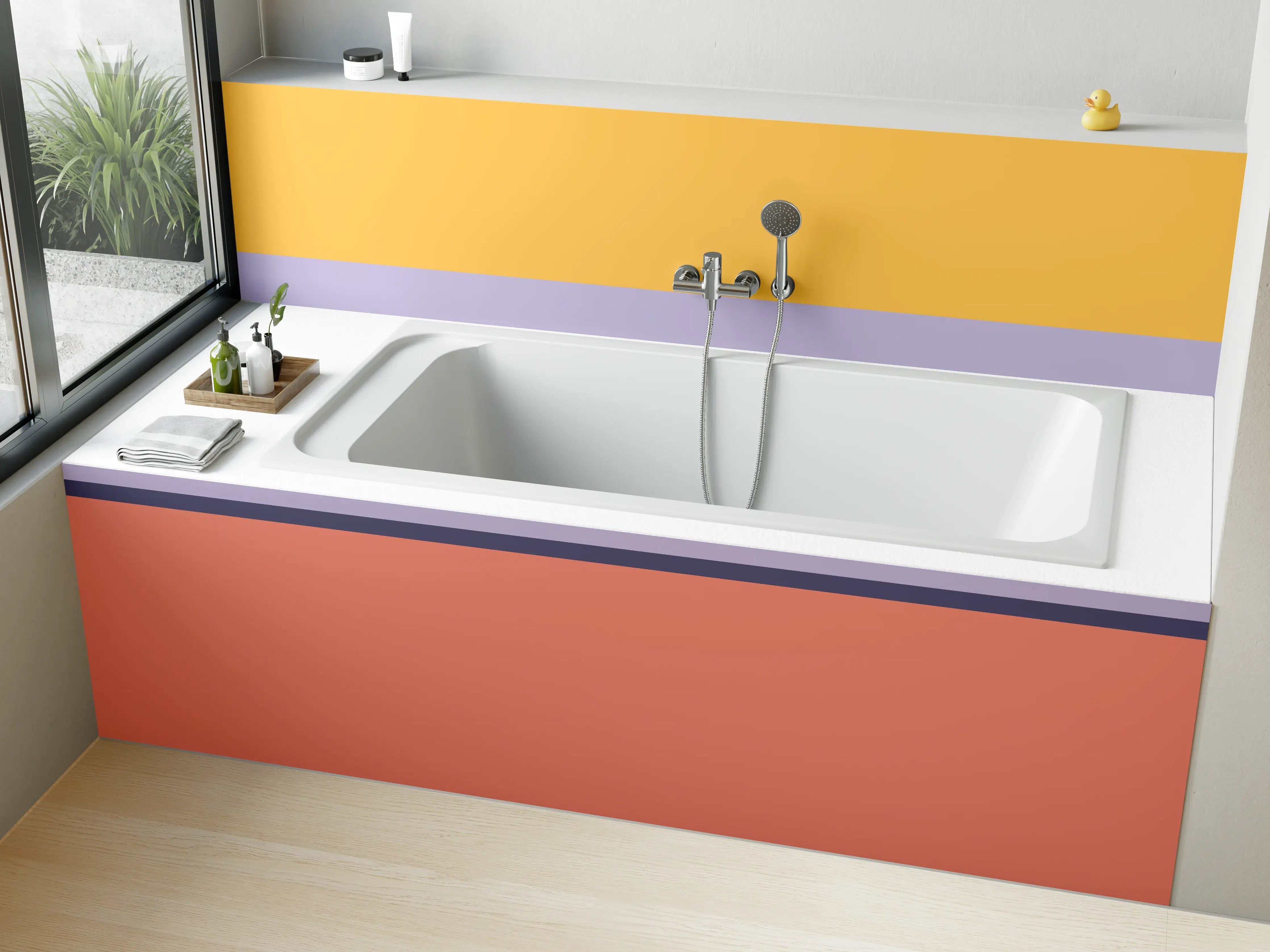 Badewannen-Rückwand - The Vintages - Horizontal - Penelope