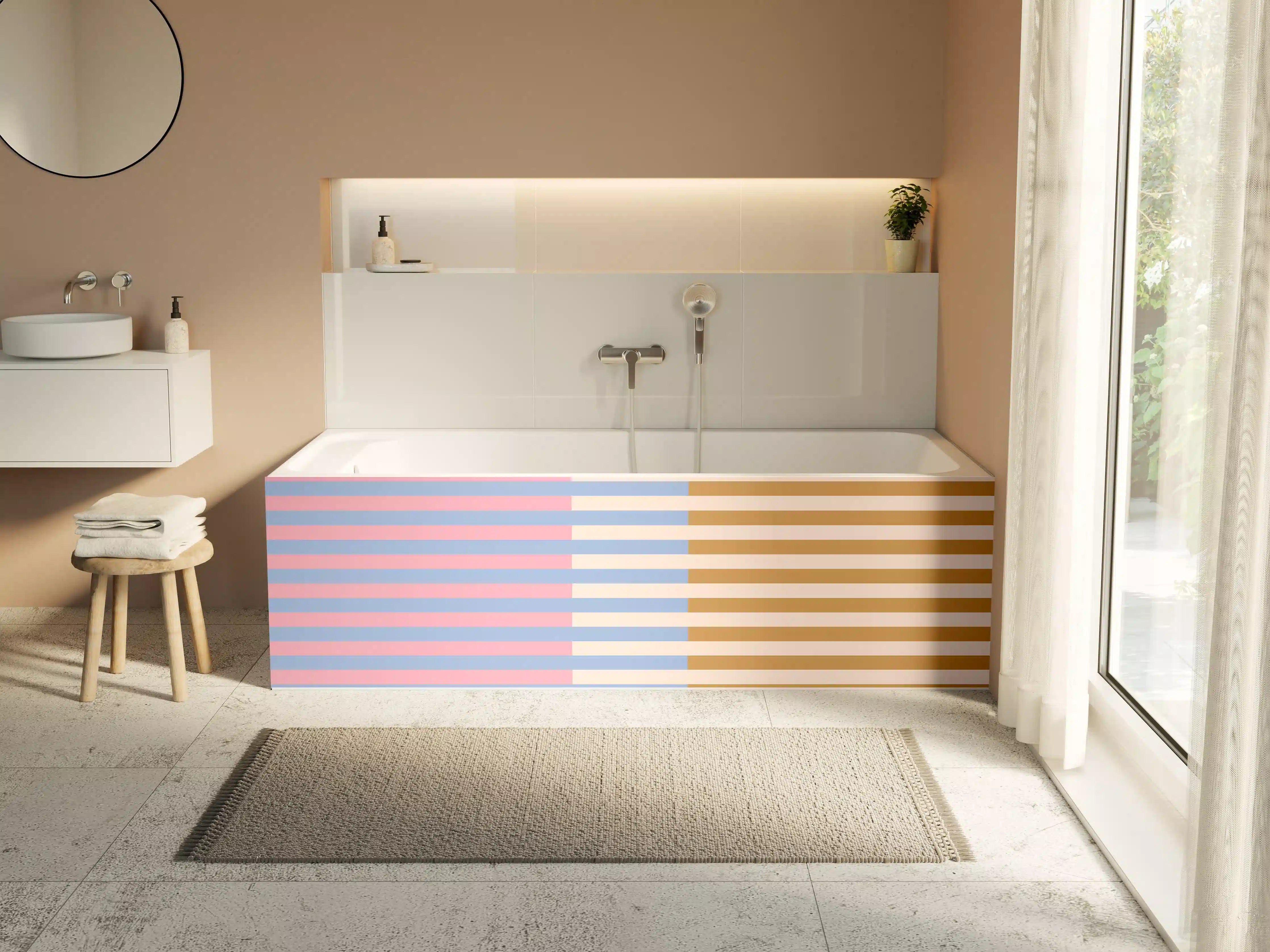 Badewannen-Rückwand - The Vintages - Multy Stripes - Eloise