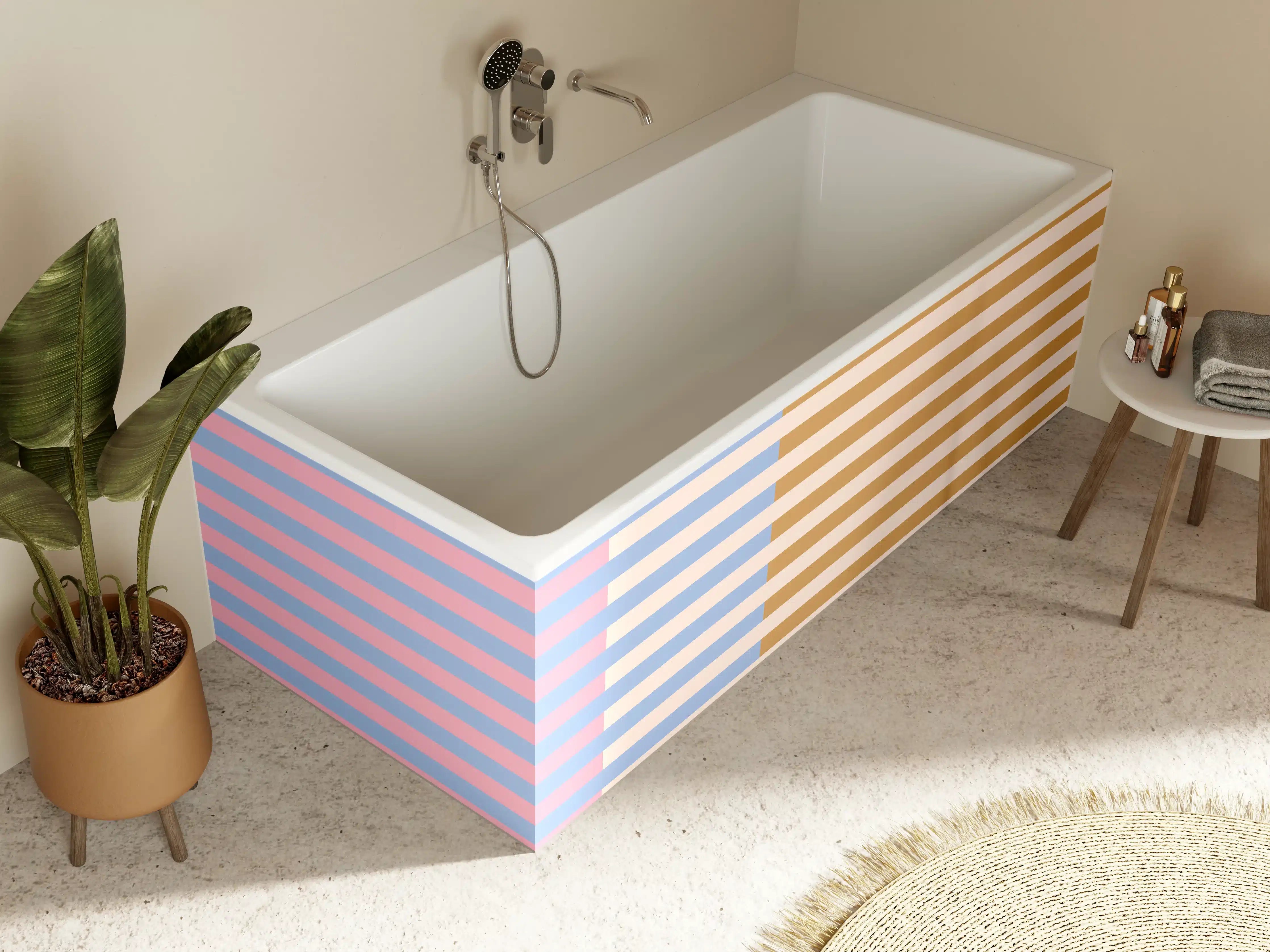 Badewannen-Rückwand - The Vintages - Multy Stripes - Eloise