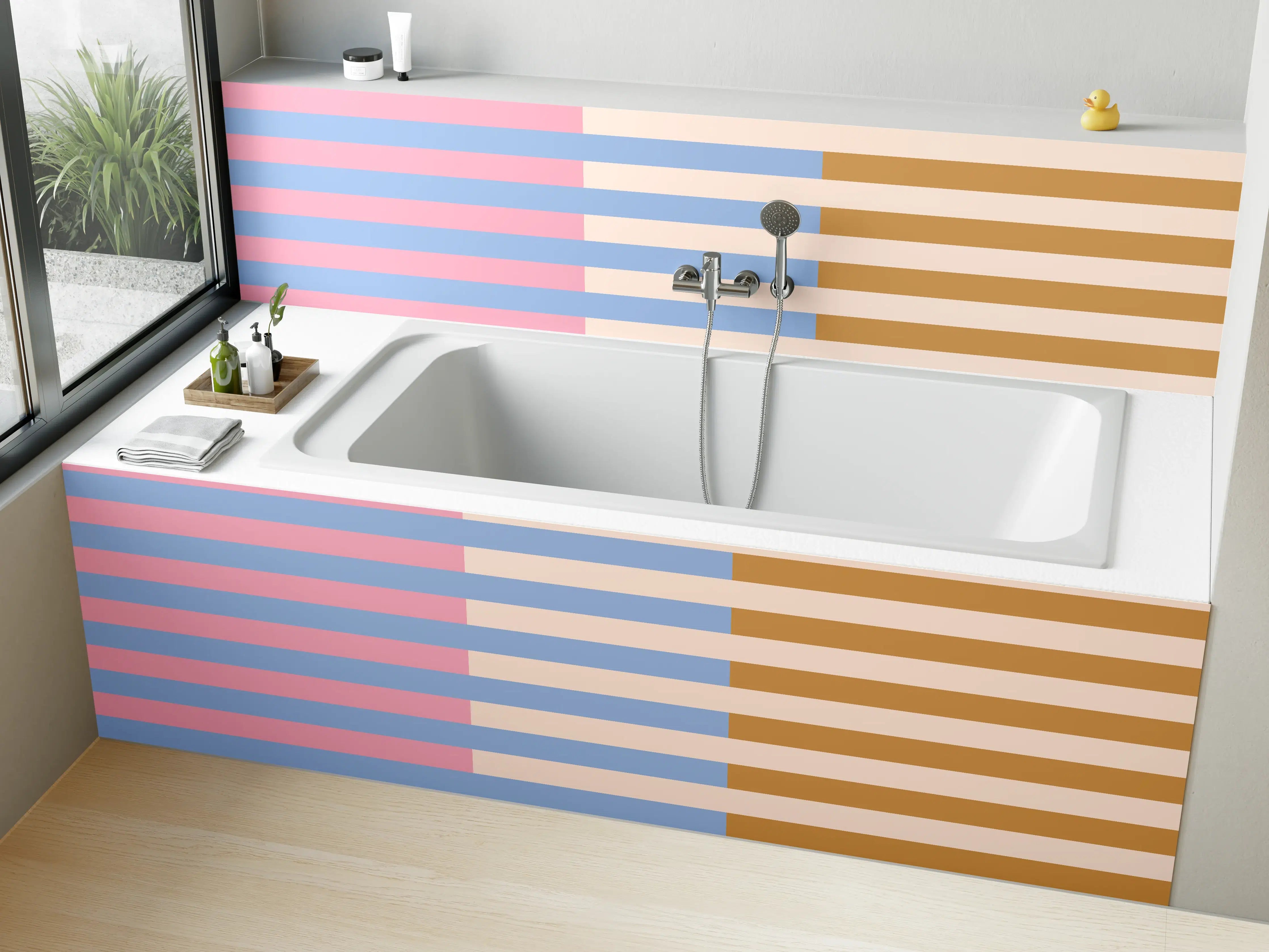 Badewannen-Rückwand - The Vintages - Multy Stripes - Eloise