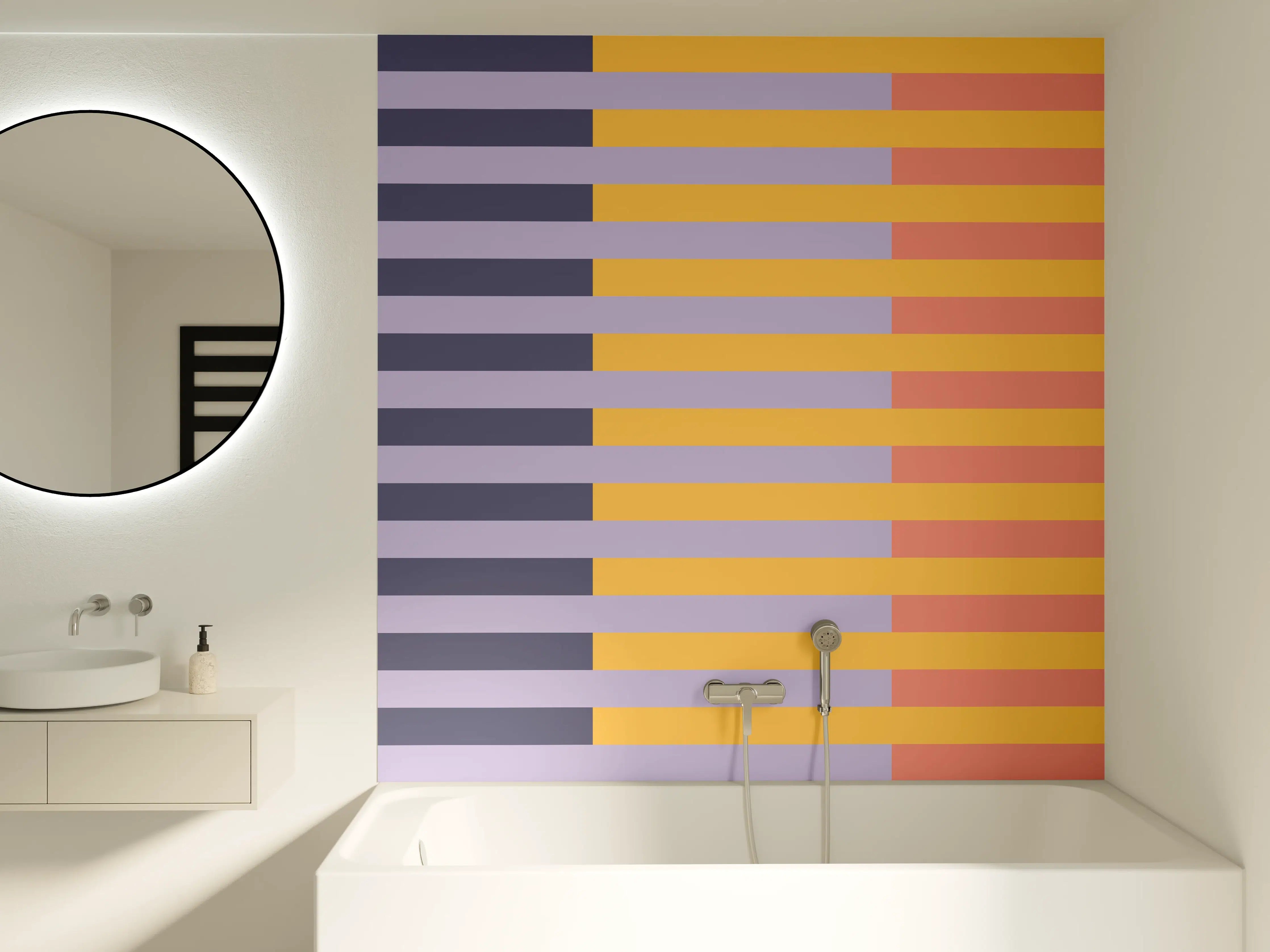 Badewannen-Rückwand - The Vintages - Multy Stripes - Penelope