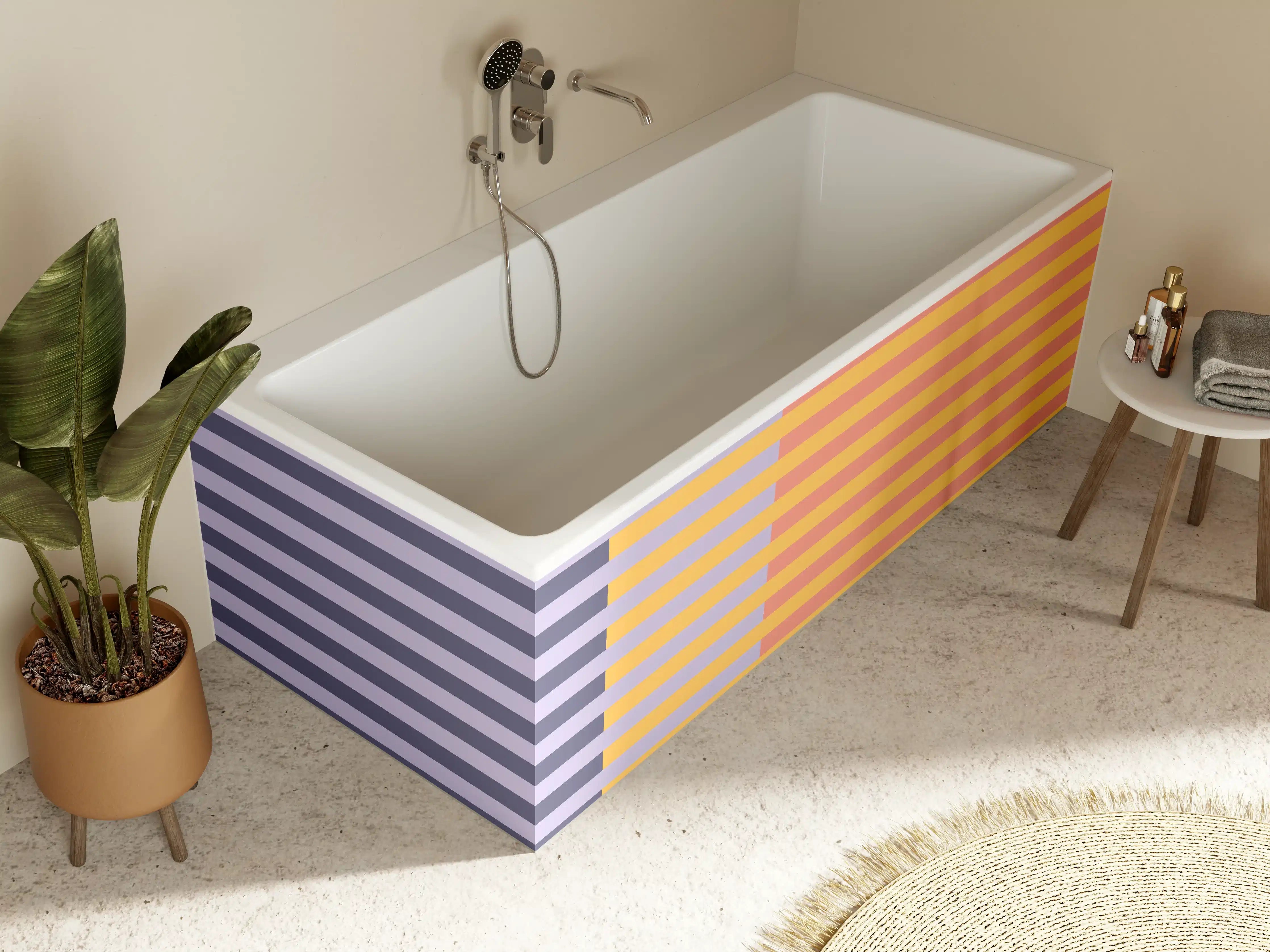 Badewannen-Rückwand - The Vintages - Multy Stripes - Penelope