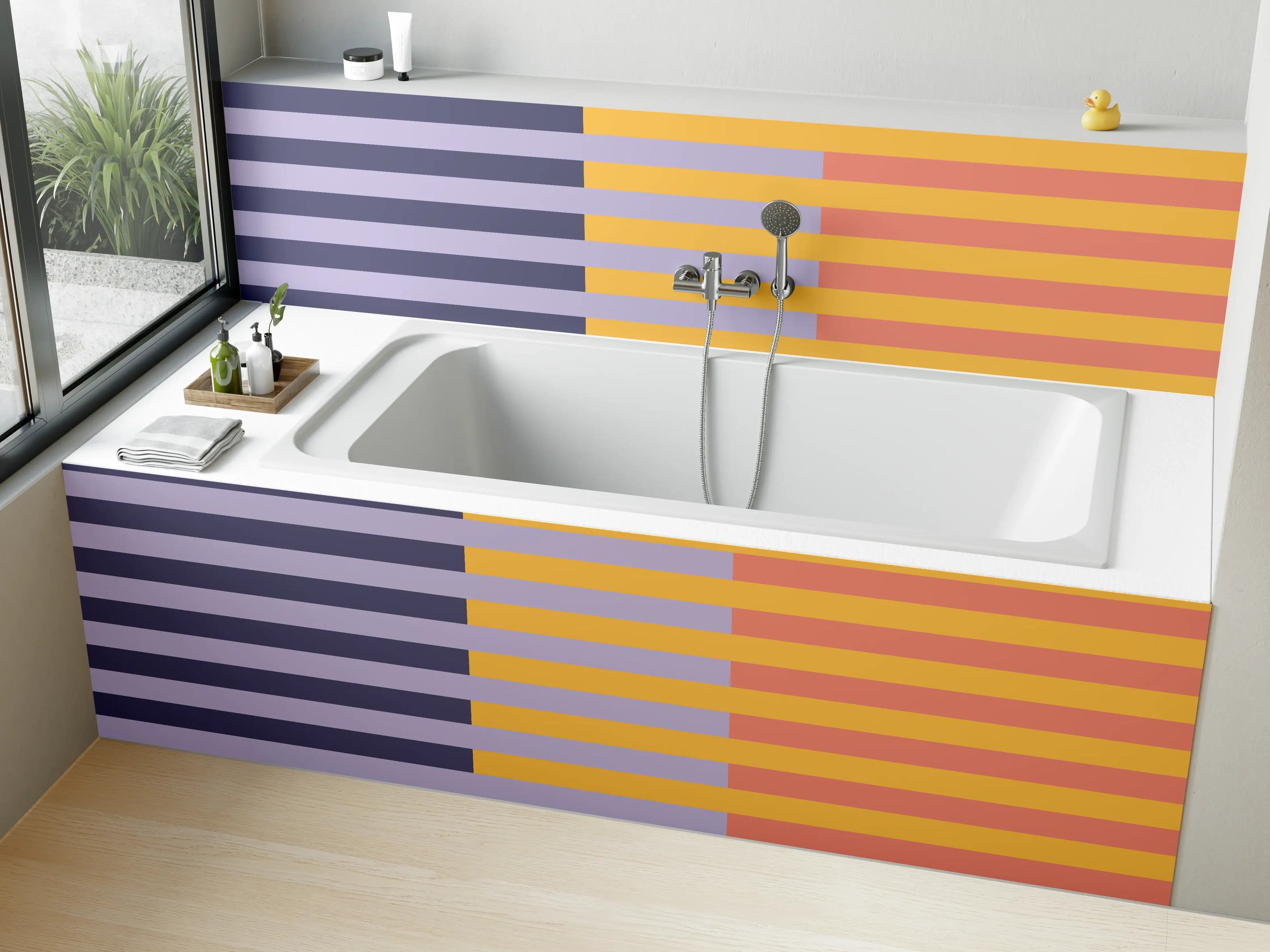 Badewannen-Rückwand - The Vintages - Multy Stripes - Penelope