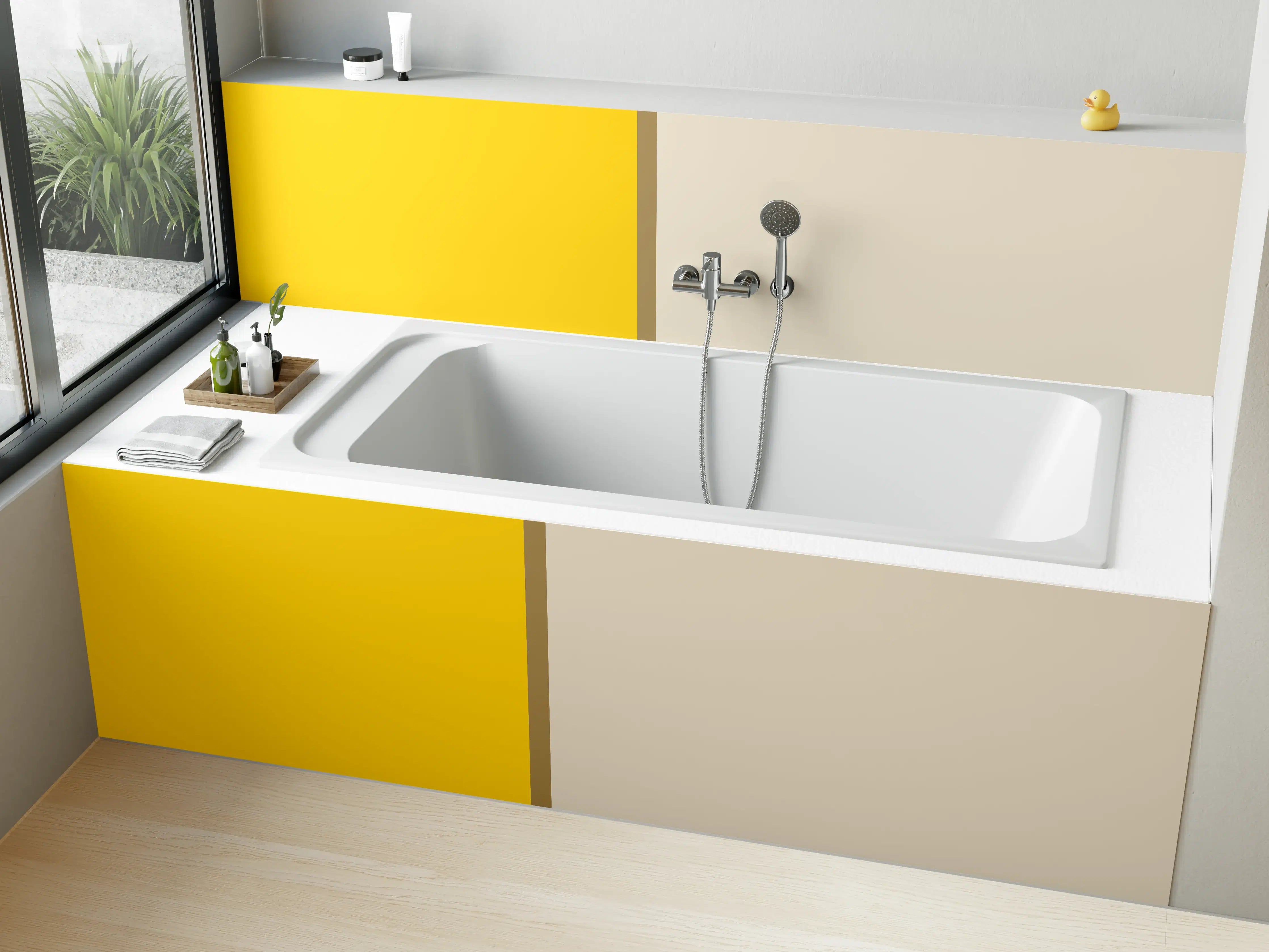 Badewannen-Rückwand - The Yellows - Easy Vertical - Saffron