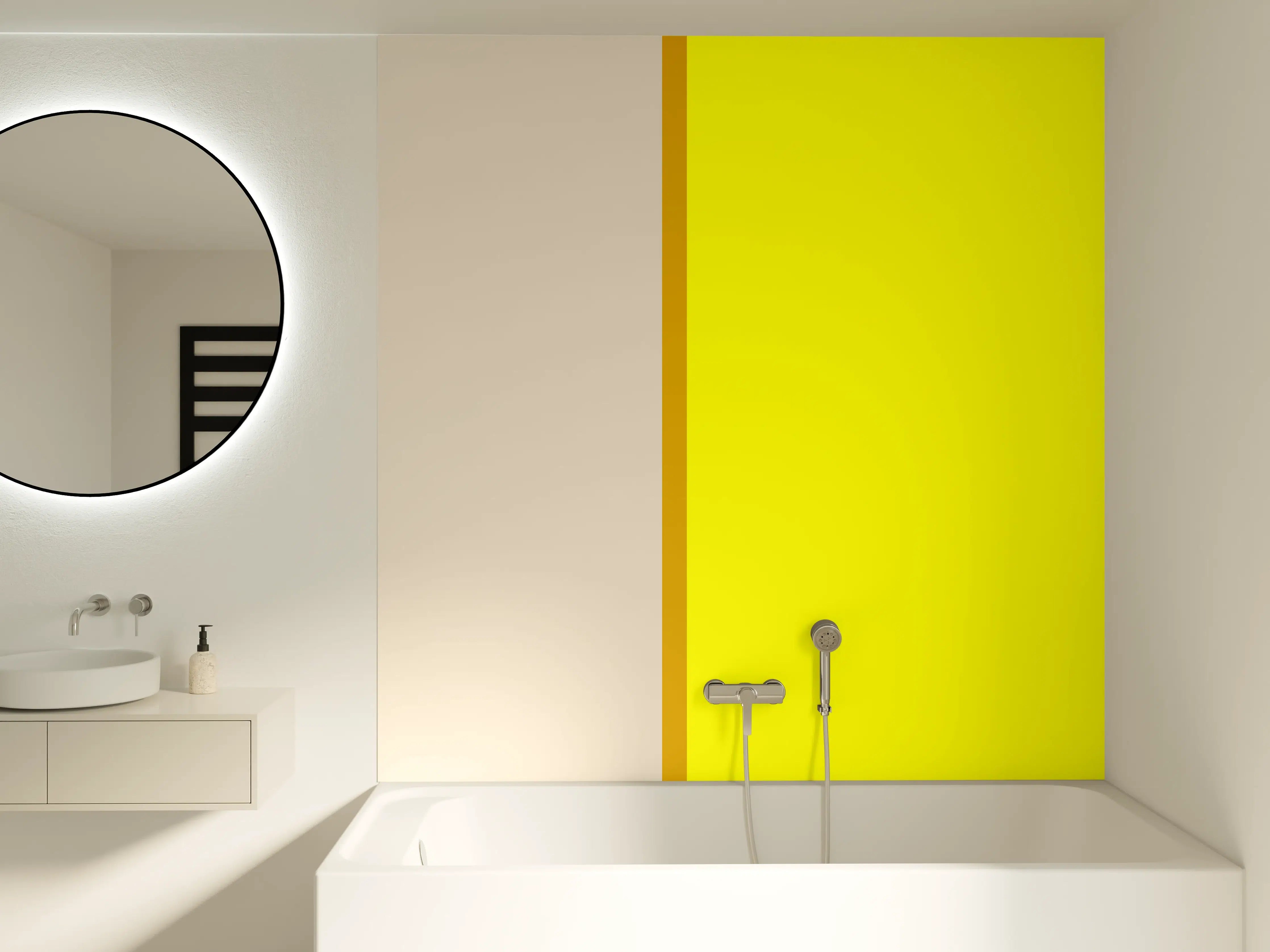 Badewannen-Rückwand - The Yellows - Easy Vertical - Vanilla