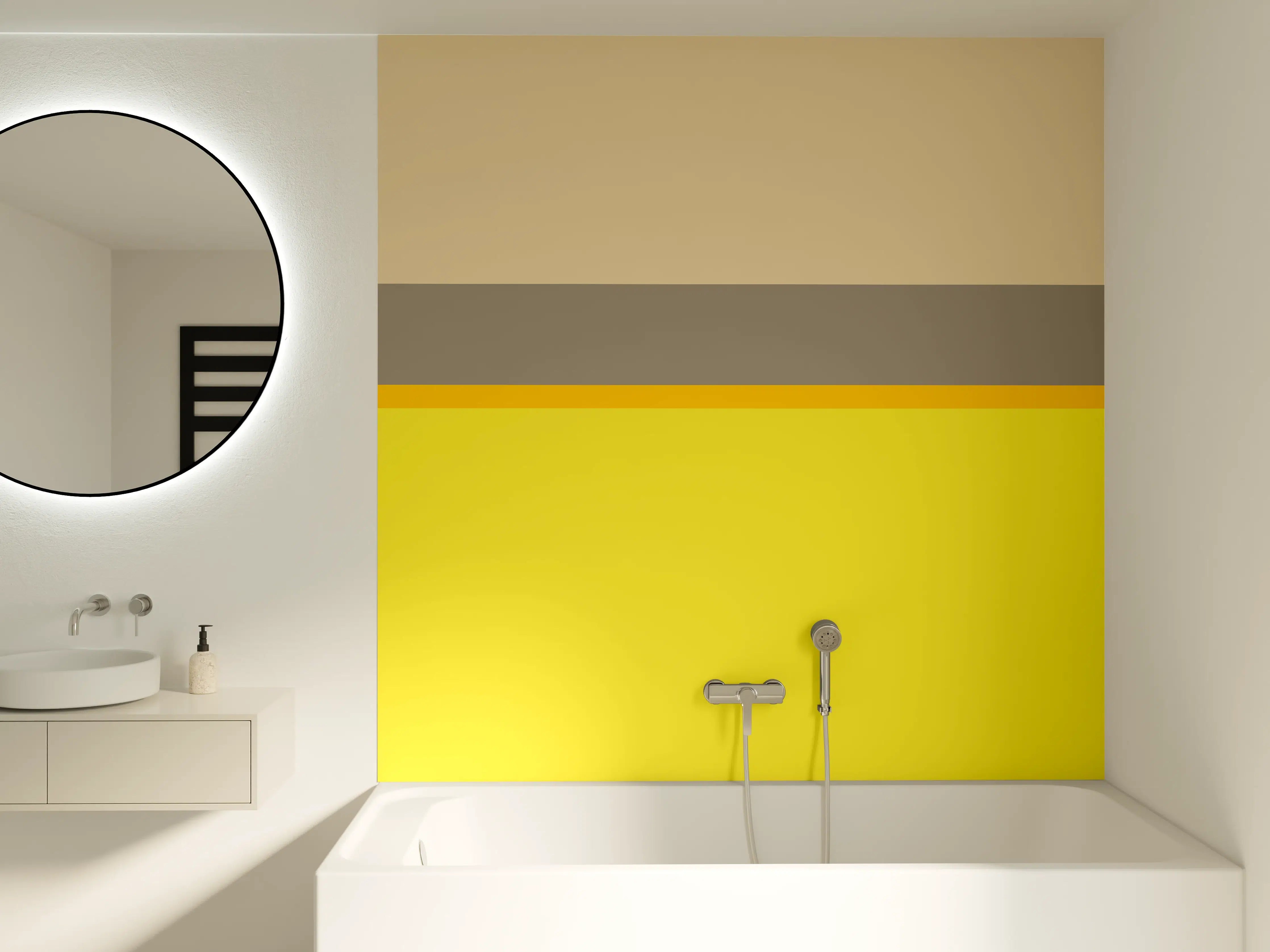 Badewannen-Rückwand - The Yellows - Horizontal - Honey