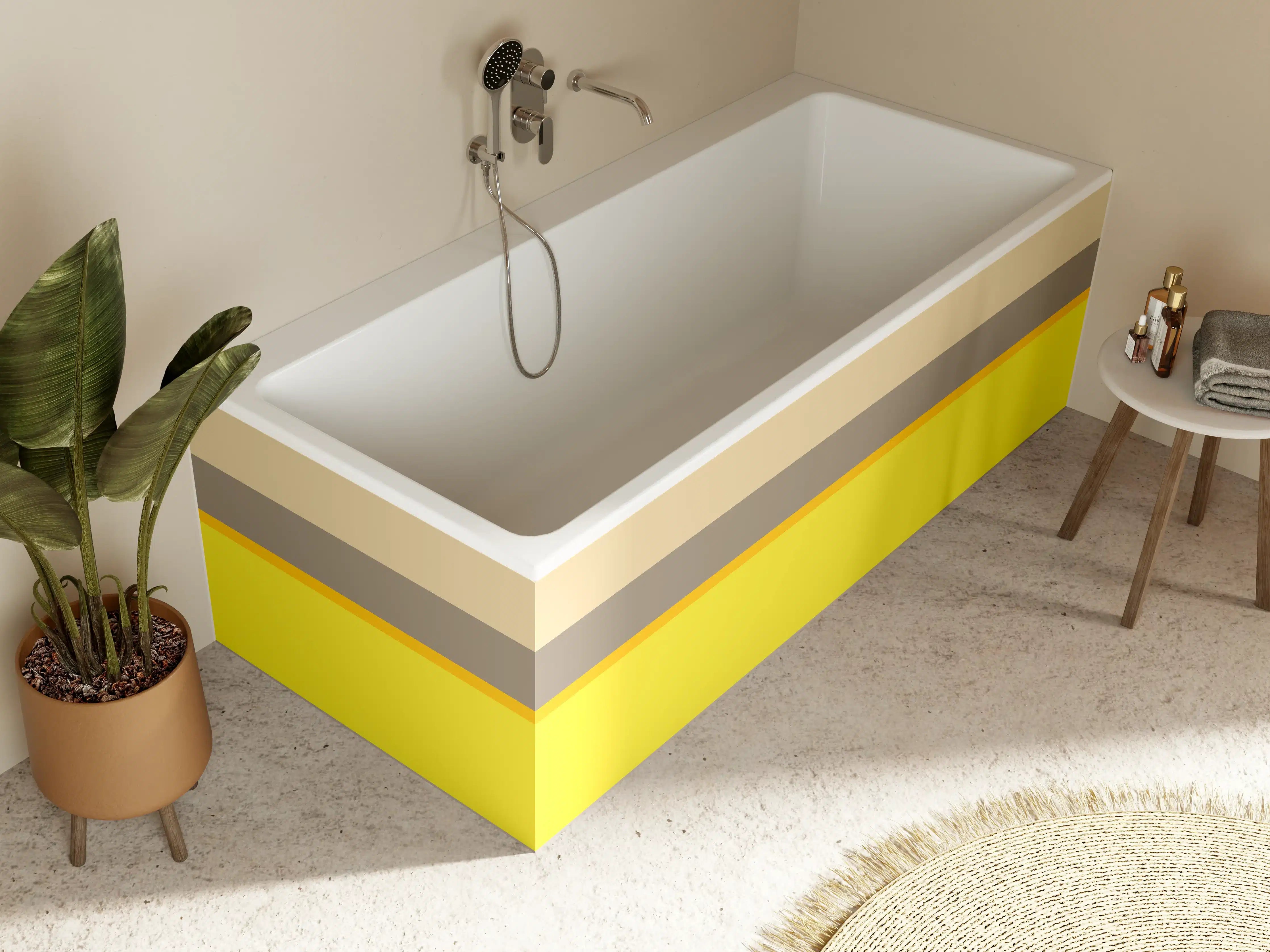 Badewannen-Rückwand - The Yellows - Horizontal - Honey
