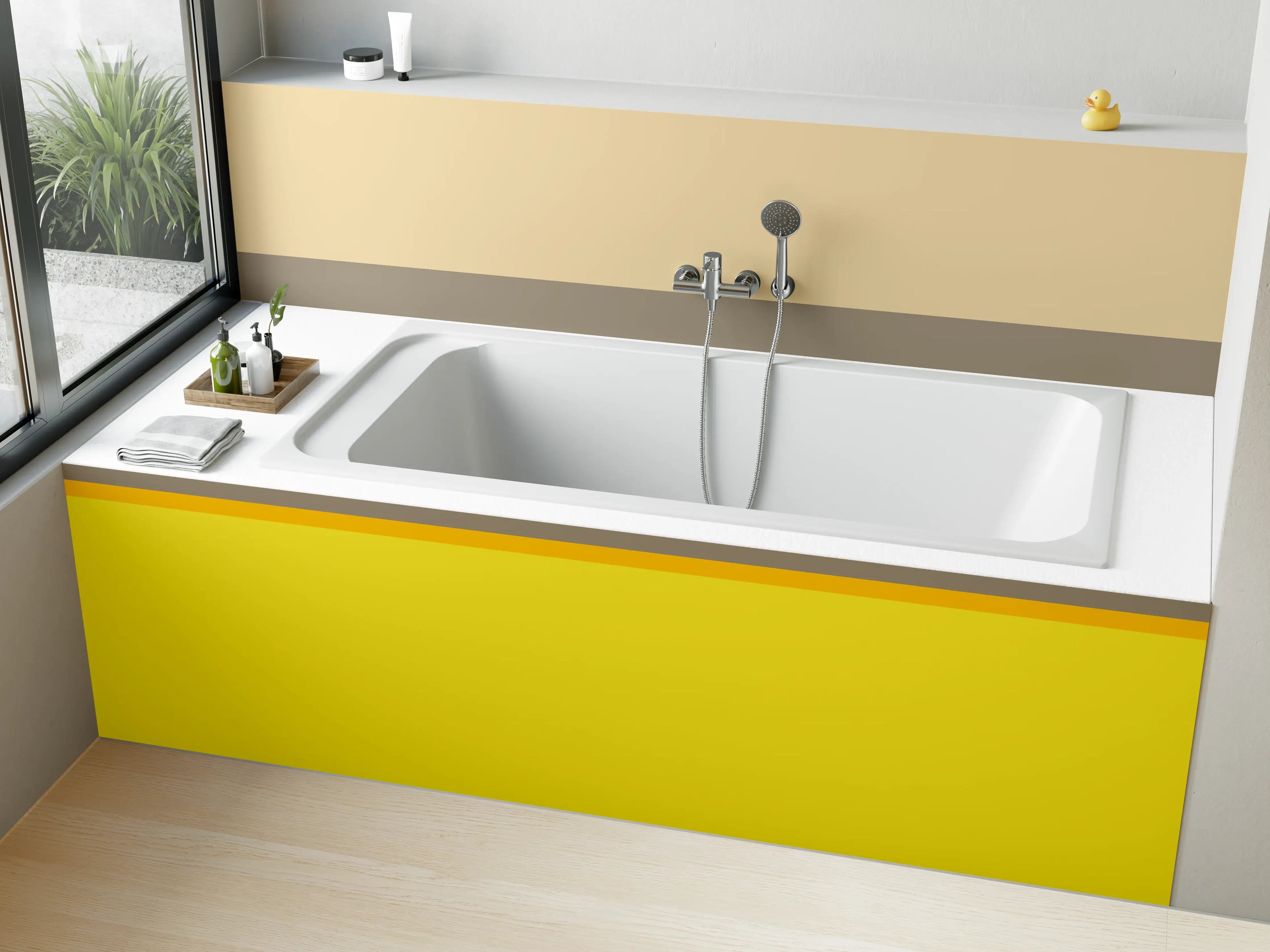 Badewannen-Rückwand - The Yellows - Horizontal - Honey