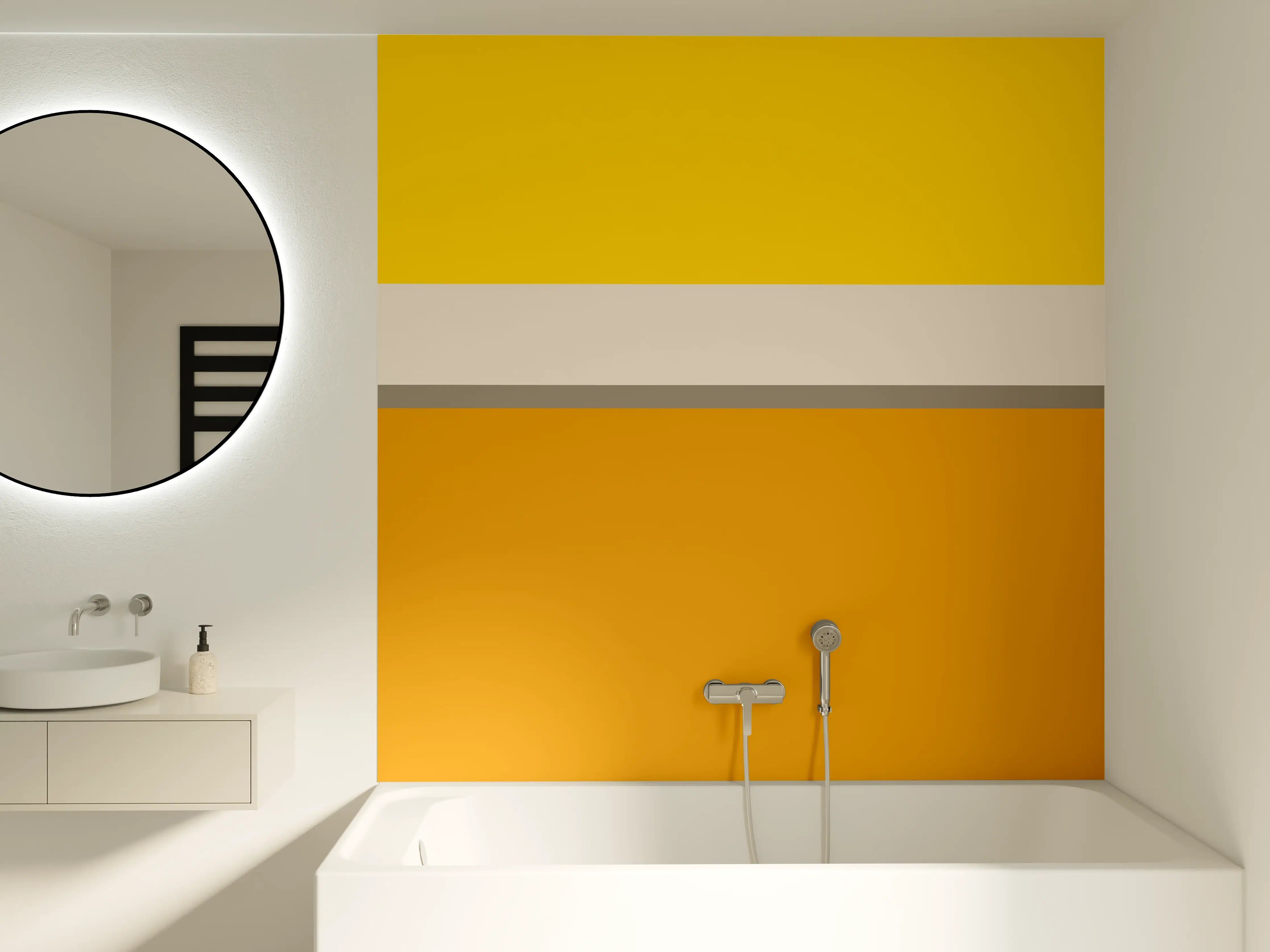 Badewannen-Rückwand - The Yellows - Horizontal - Saffron