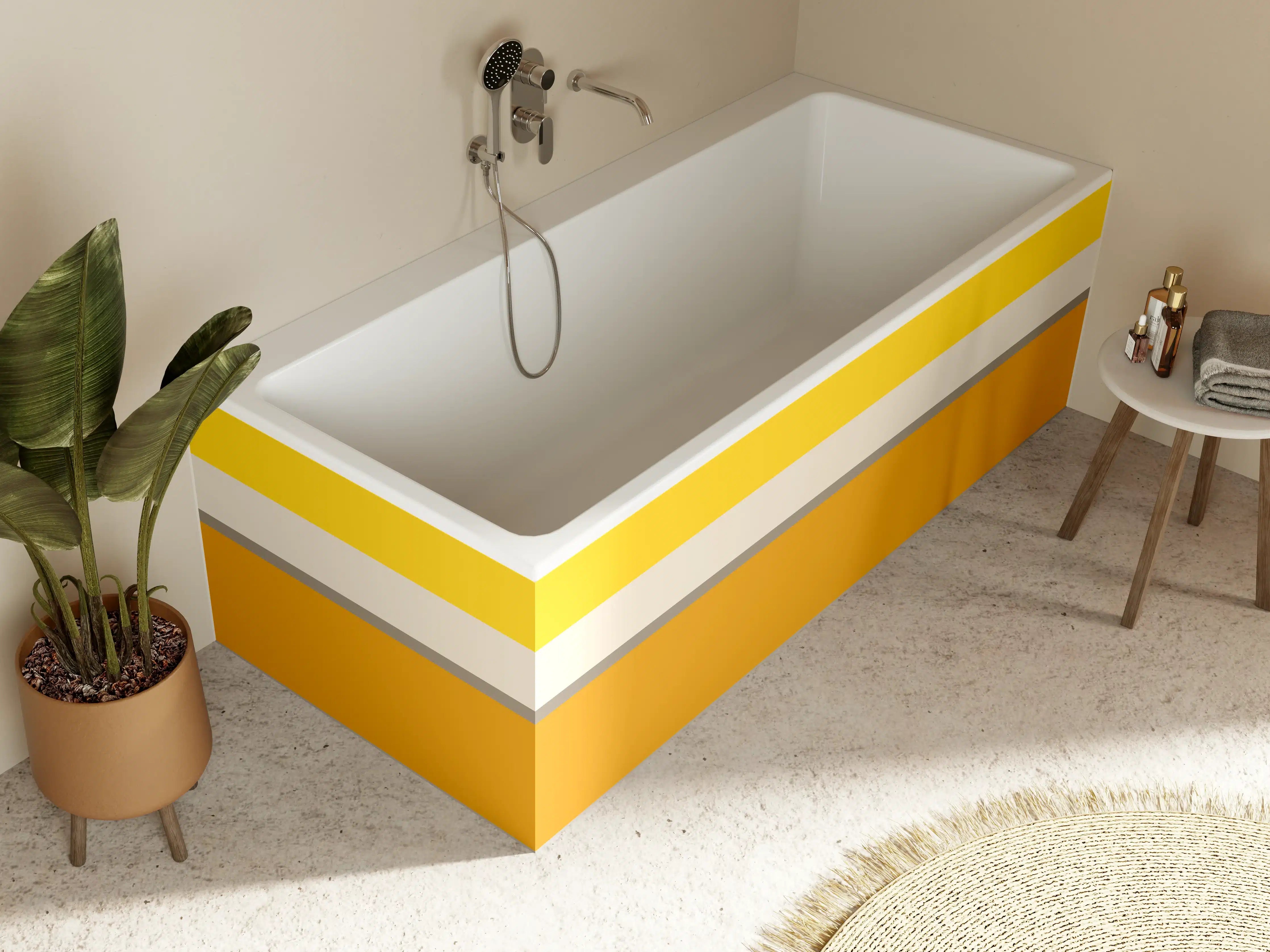 Badewannen-Rückwand - The Yellows - Horizontal - Saffron