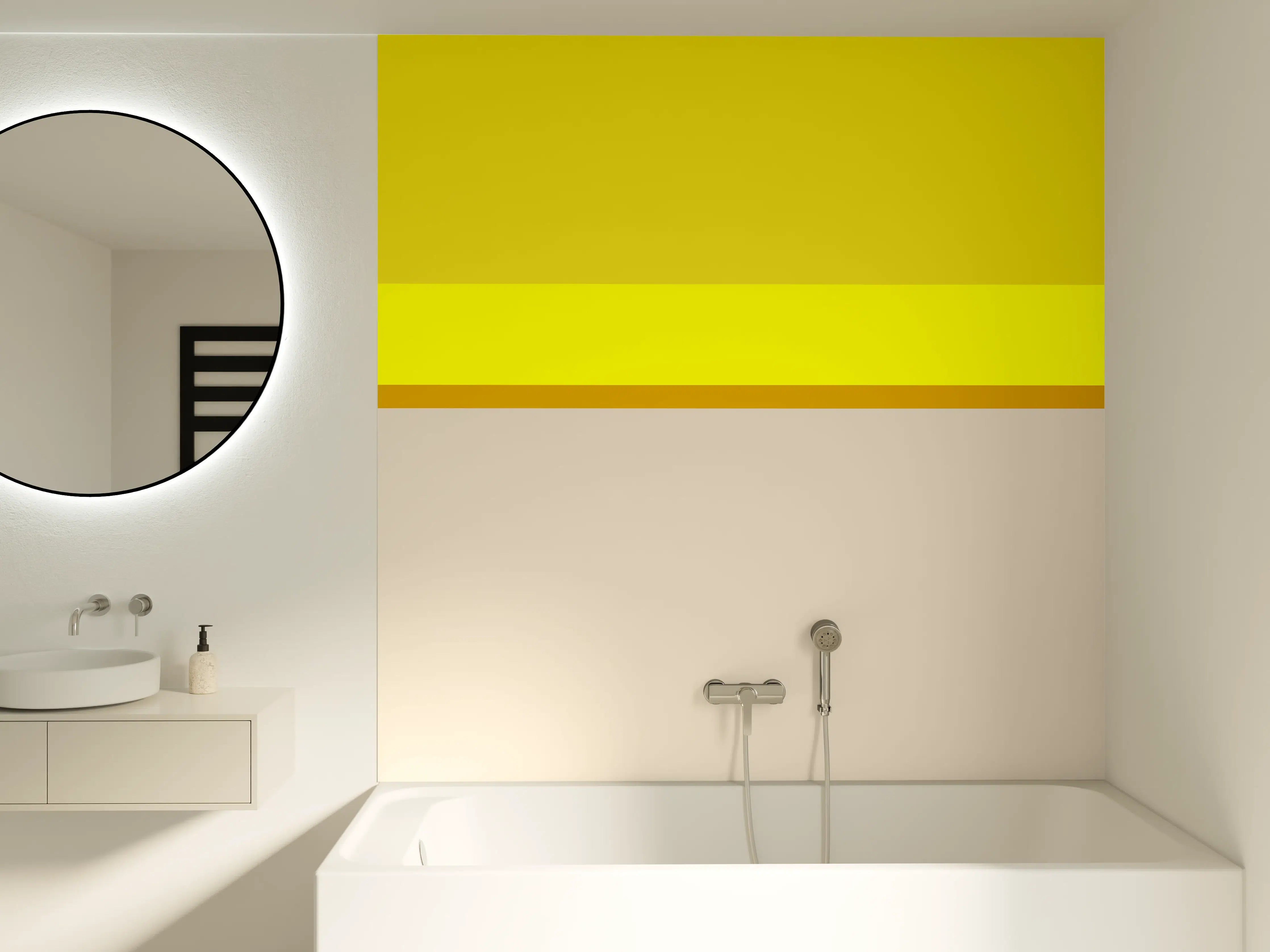 Badewannen-Rückwand - The Yellows - Horizontal - Vanilla
