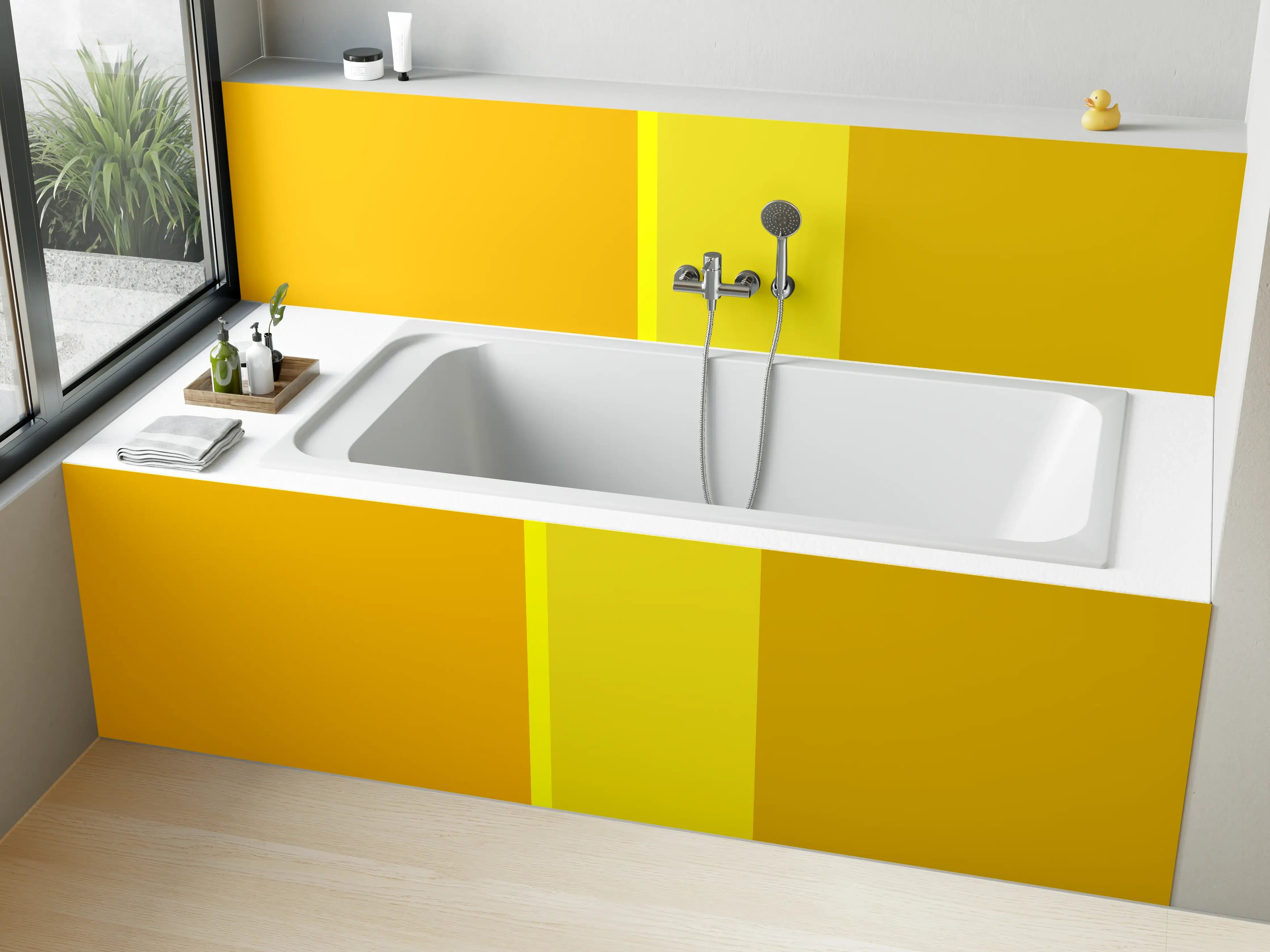 Badewannen-Rückwand - The Yellows - Vertical - Lemon
