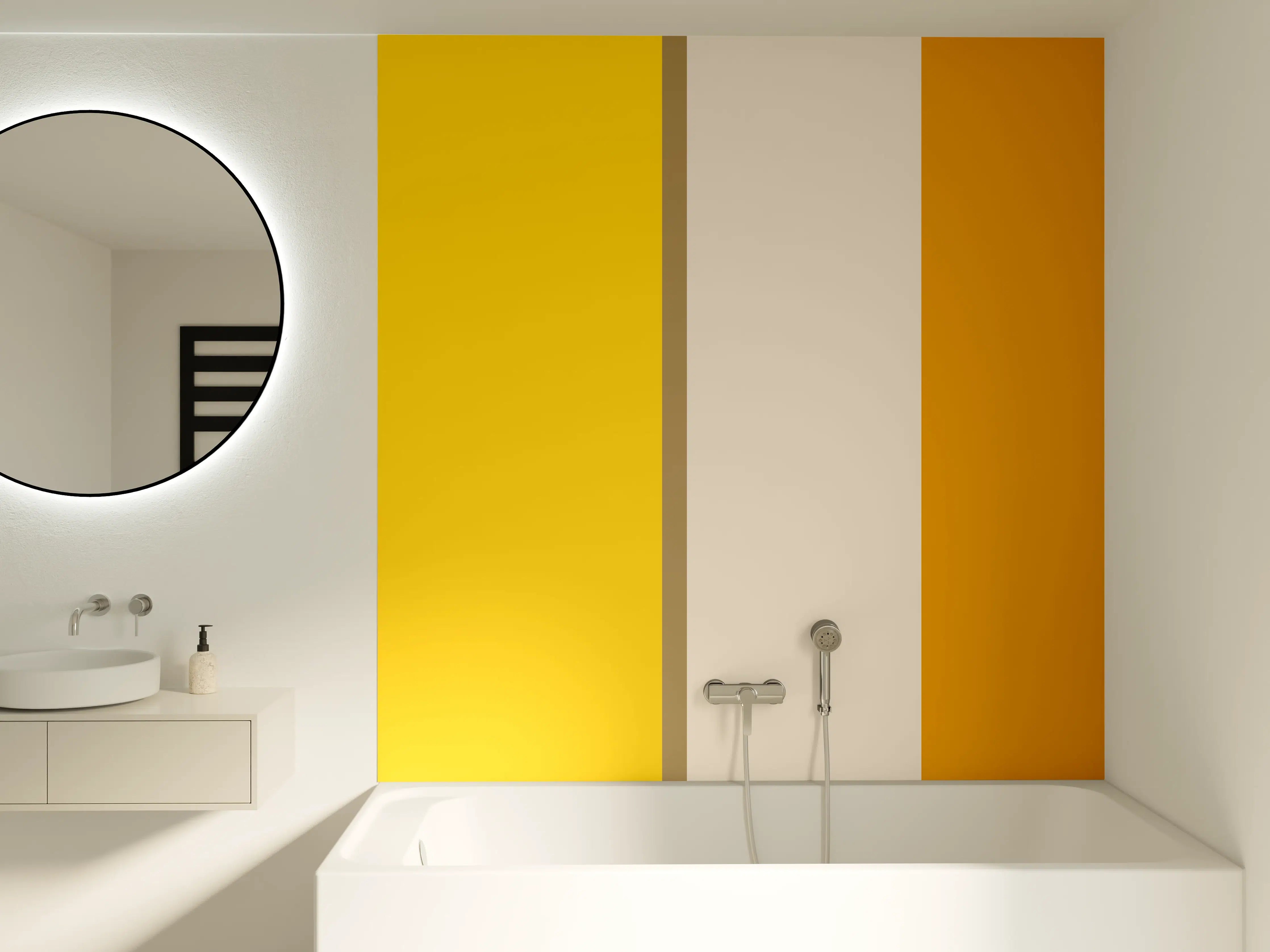 Badewannen-Rückwand - The Yellows - Vertical - Saffron