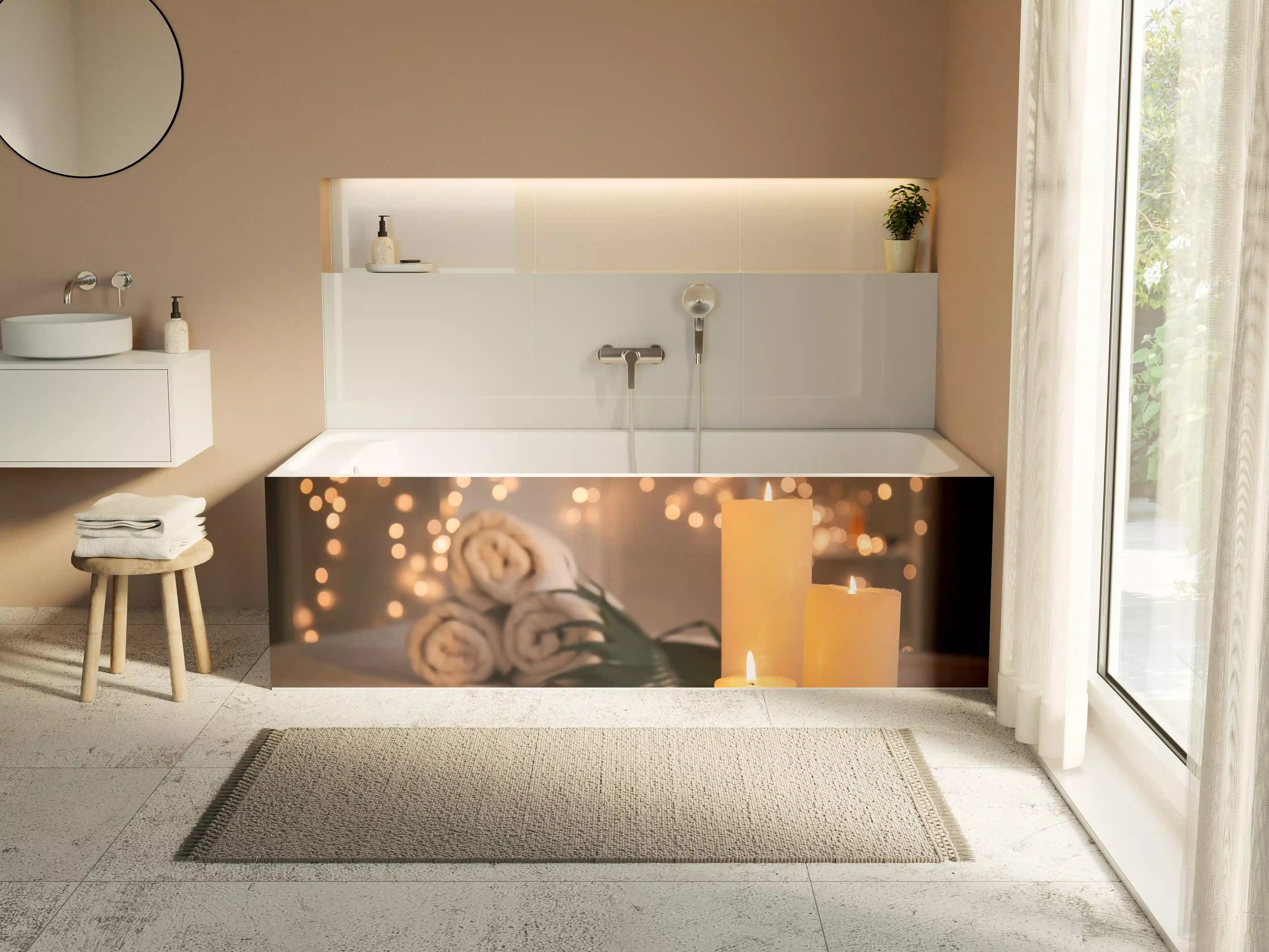 Badewannen-Rückwand - Traditioneller Spa-Salon