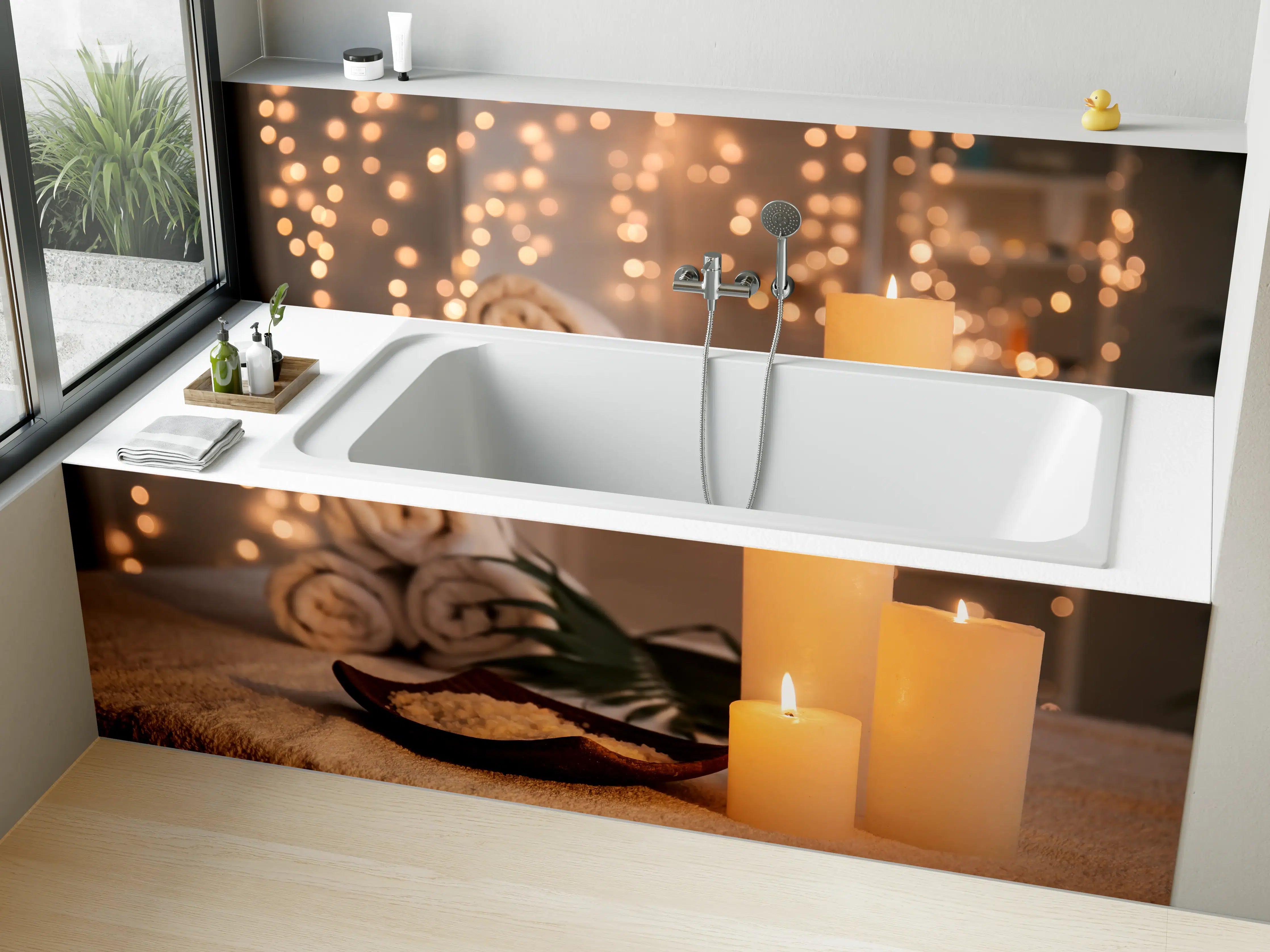 Badewannen-Rückwand - Traditioneller Spa-Salon