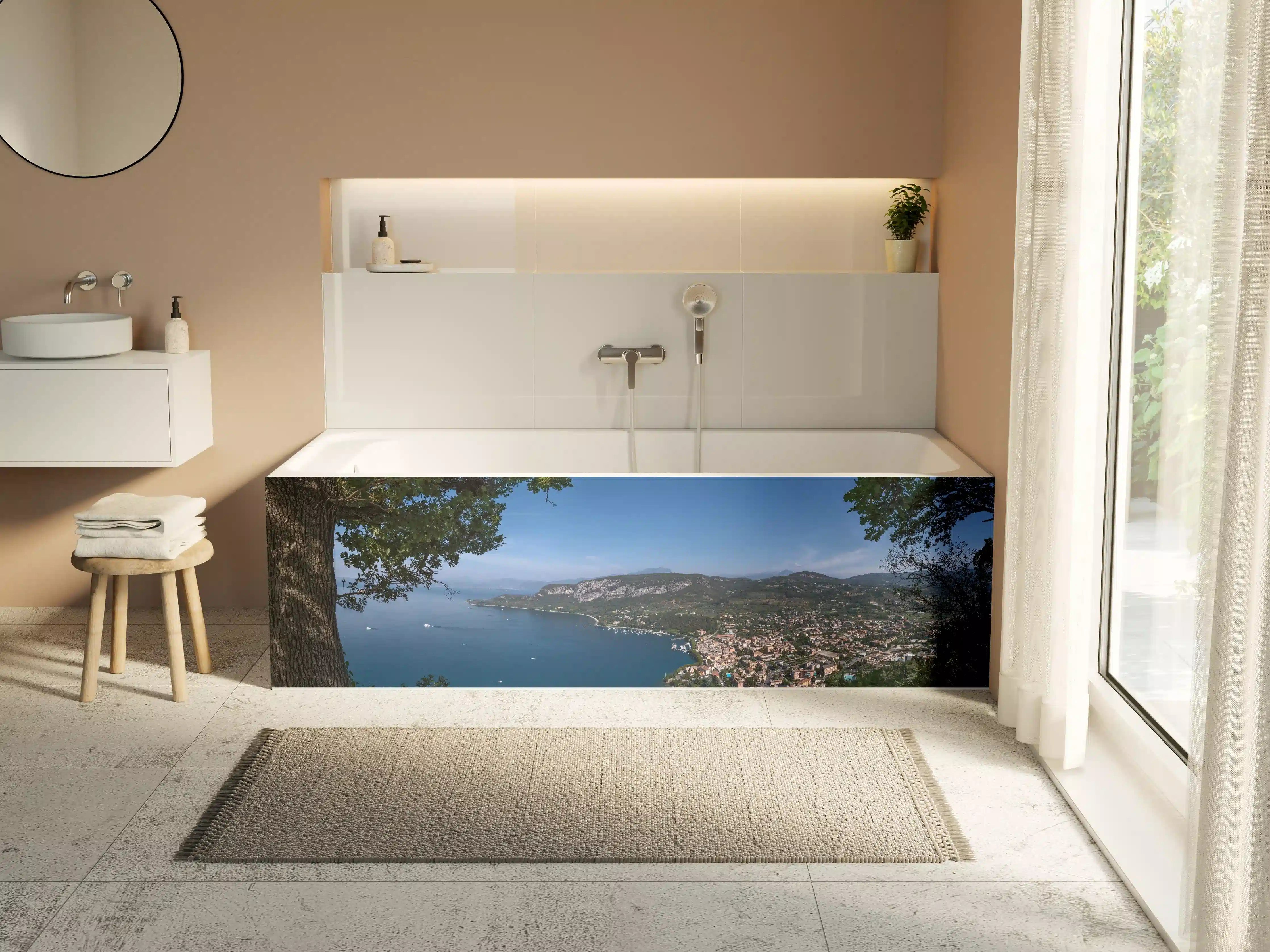 Badewannen-Rückwand - Traumhafter Ausblick auf Gardasee Italien