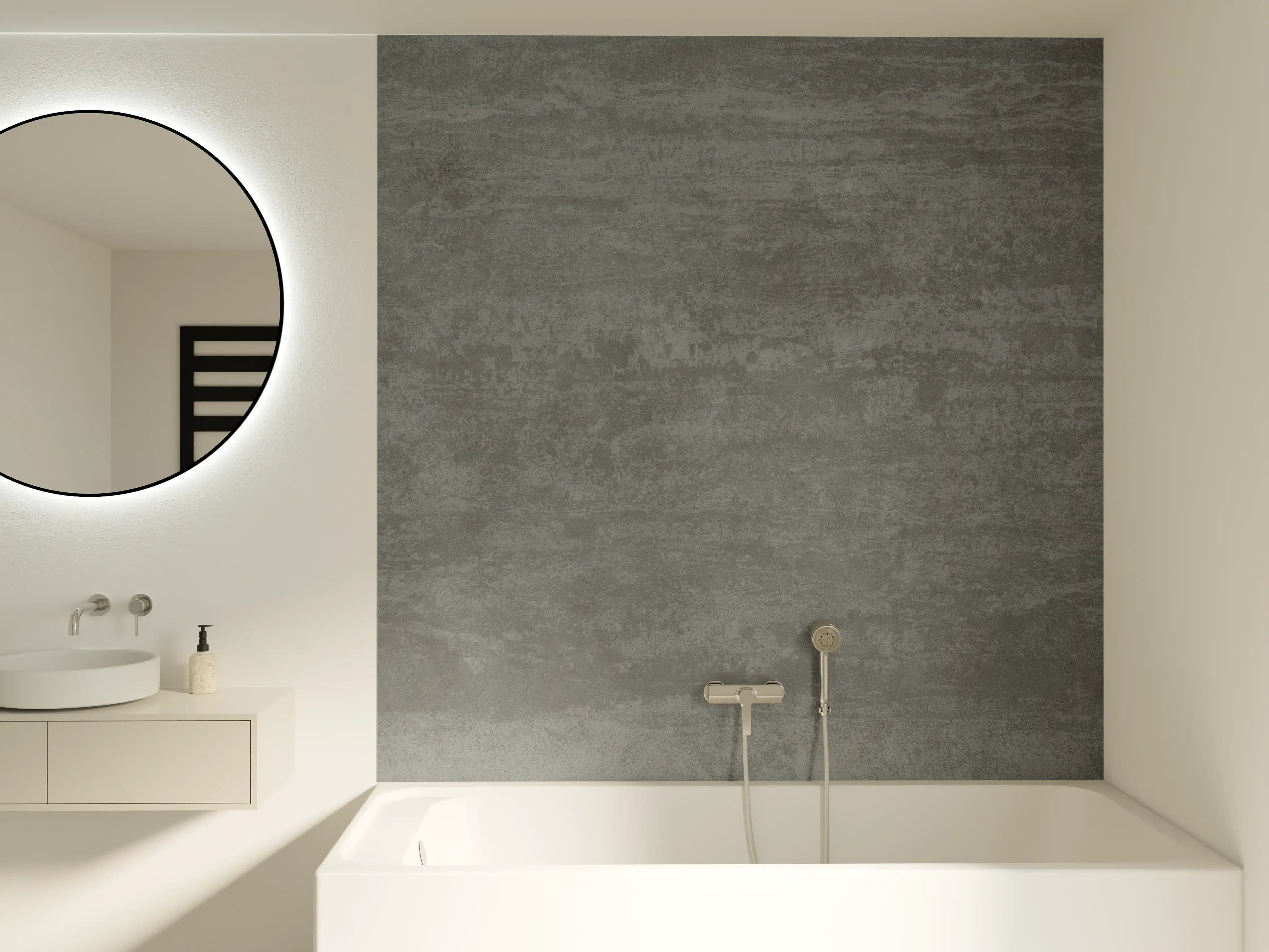 Badewannen-Rückwand - Travertino Marmor Textur