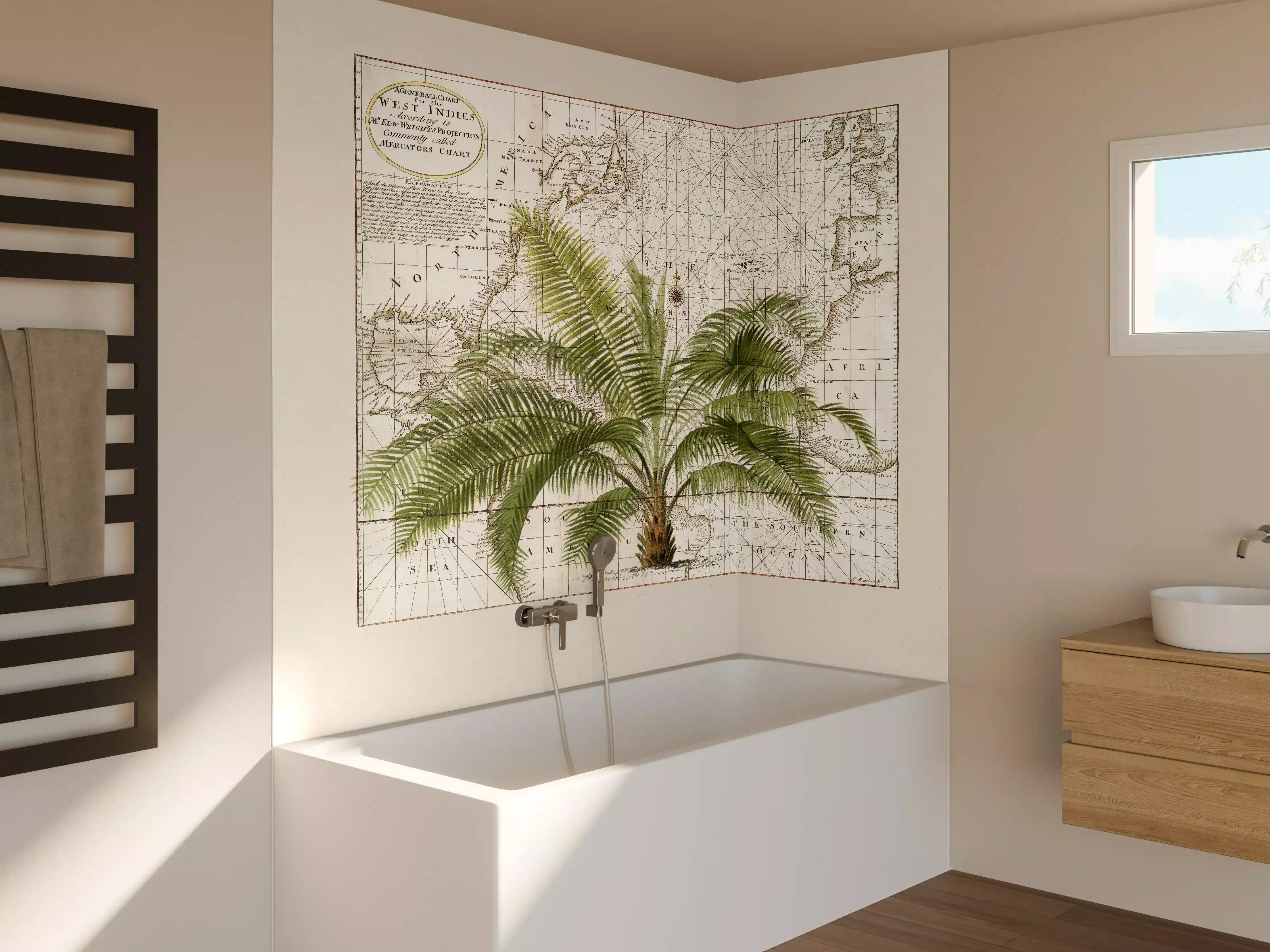 Badewannen-Rückwand - Tropical Empire No1