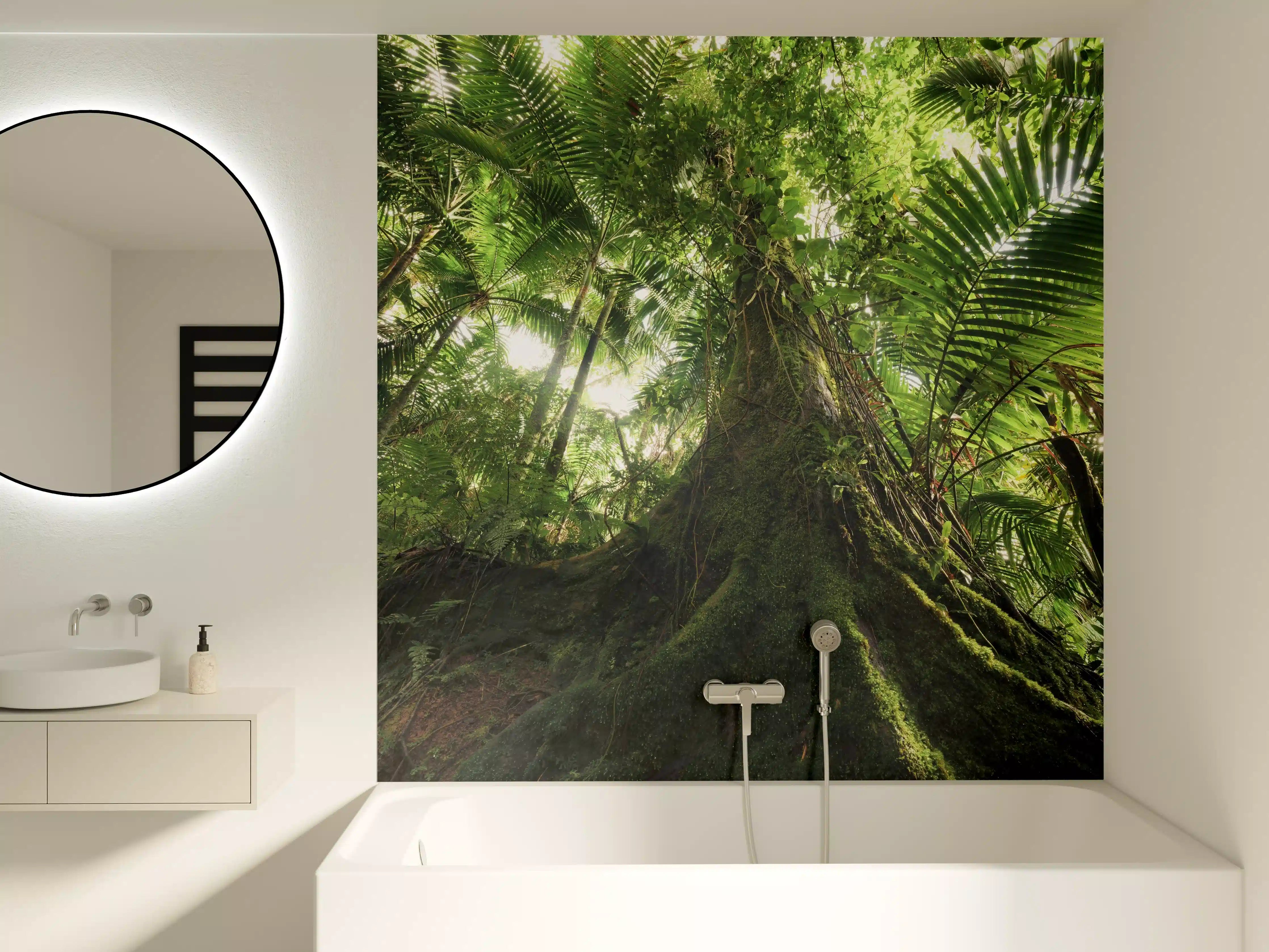 Badewannen-Rückwand - Tropischer Dschungel Wald