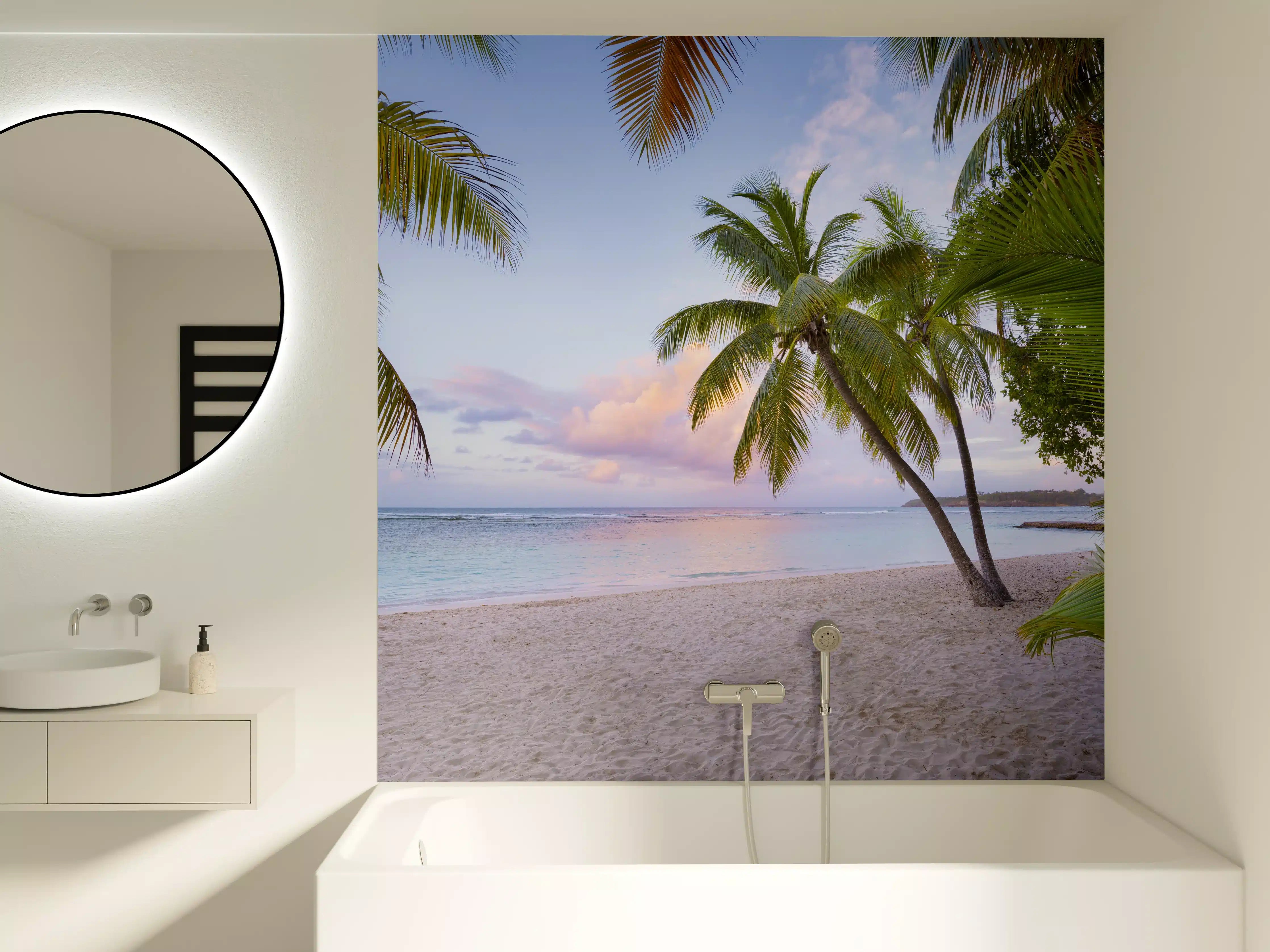 Badewannen-Rückwand - Tropischer Strand