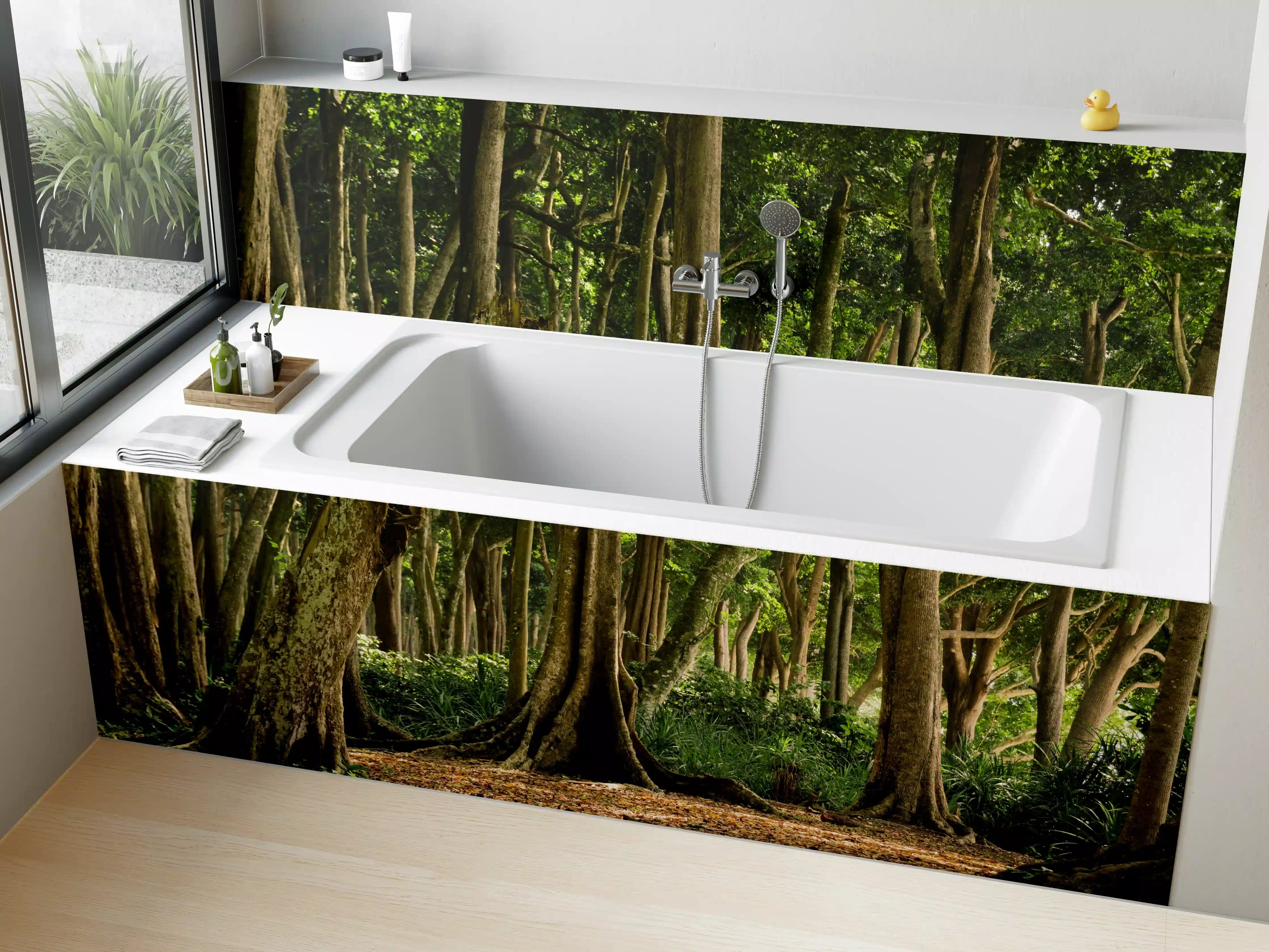 Badewannen-Rückwand - Tropischer Wald auf der Insel Havelock