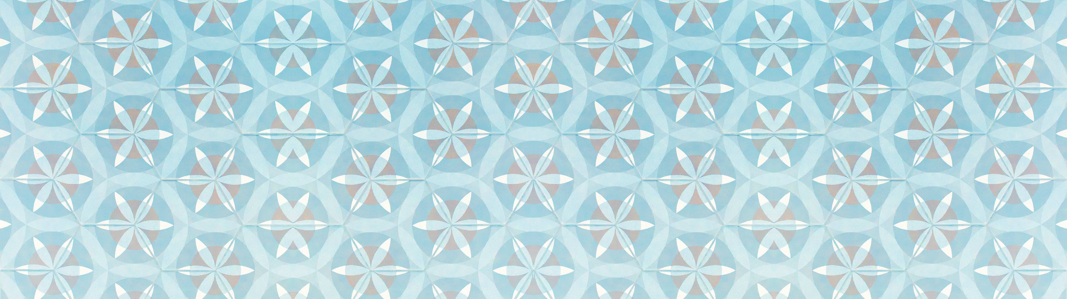 Badewannen-Rückwand-Türkis-Braun Vintage geometrisch Mosaik