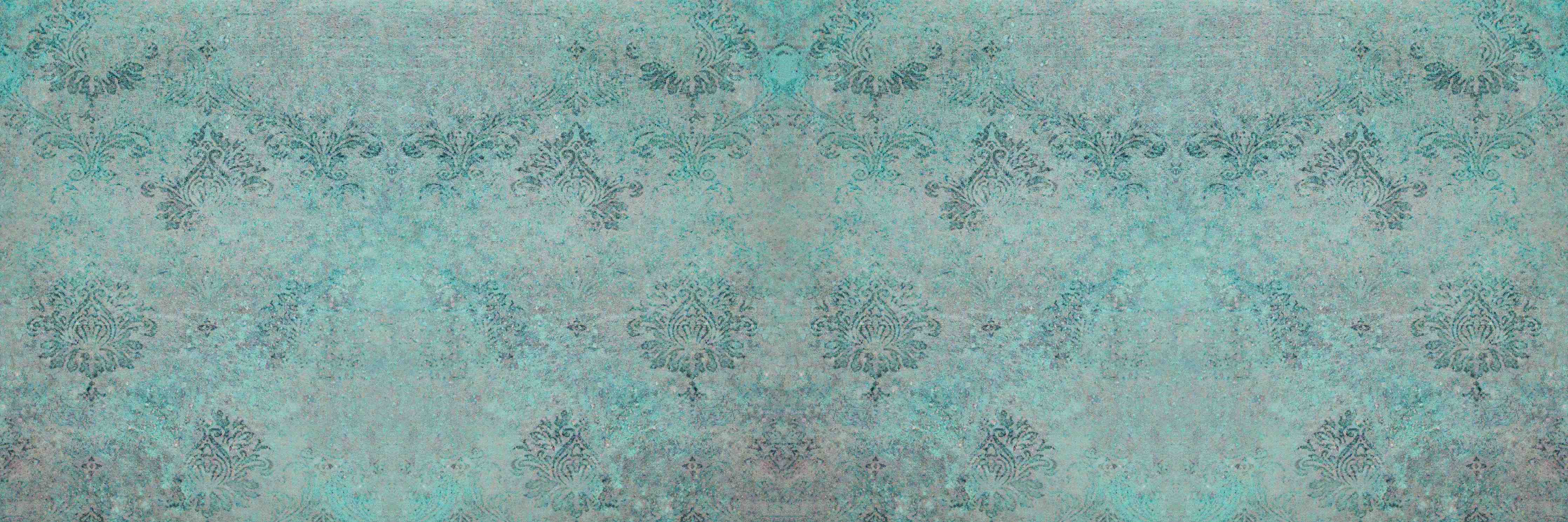 Badewannen-Rückwand-Türkis-Graue Vintage Textur