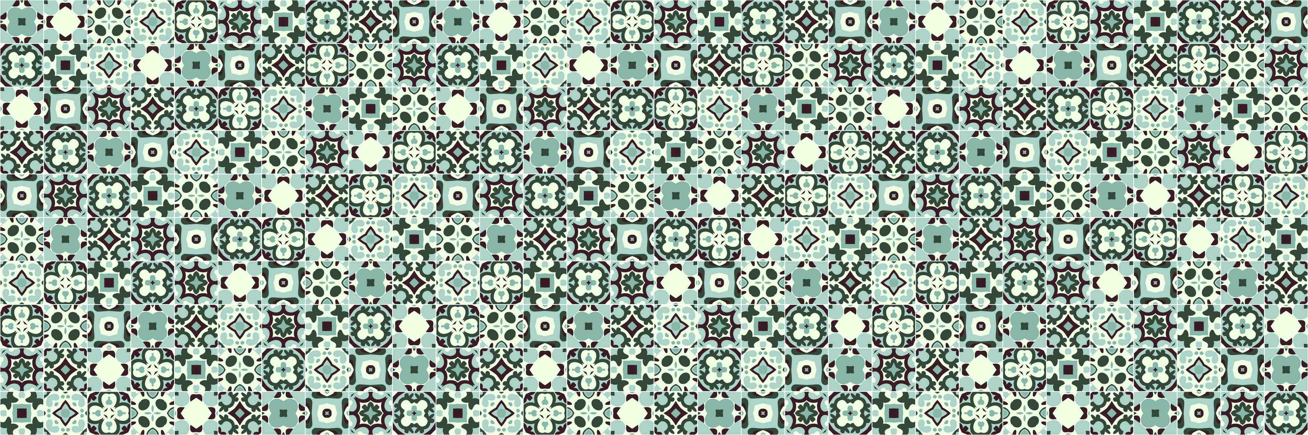 Badewannen-Rückwand-Türkisfarbene Mosaikfliesen mit geometrischem Muster