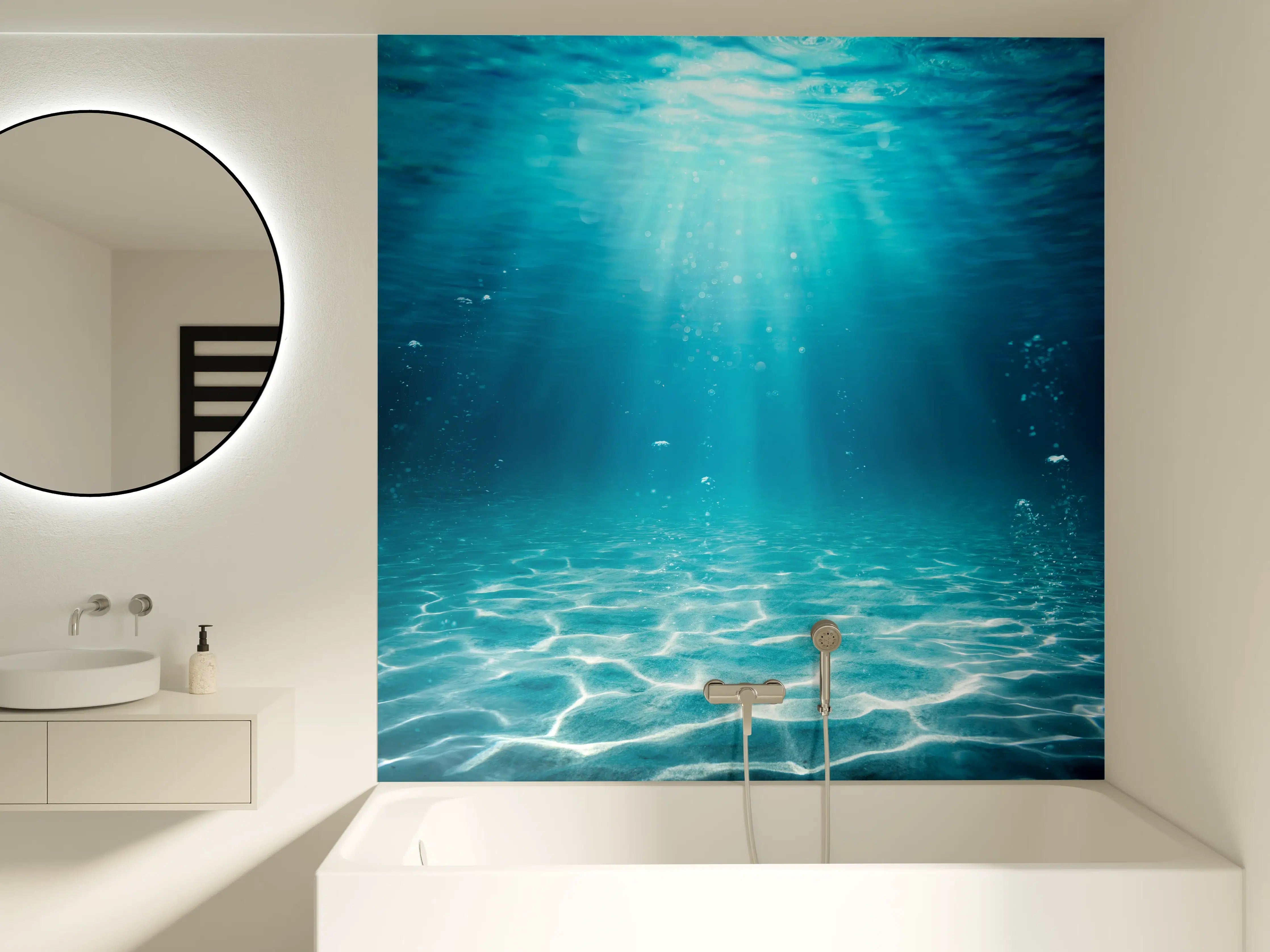 Badewannen-Rückwand - Unterwasser Blick - Ozean