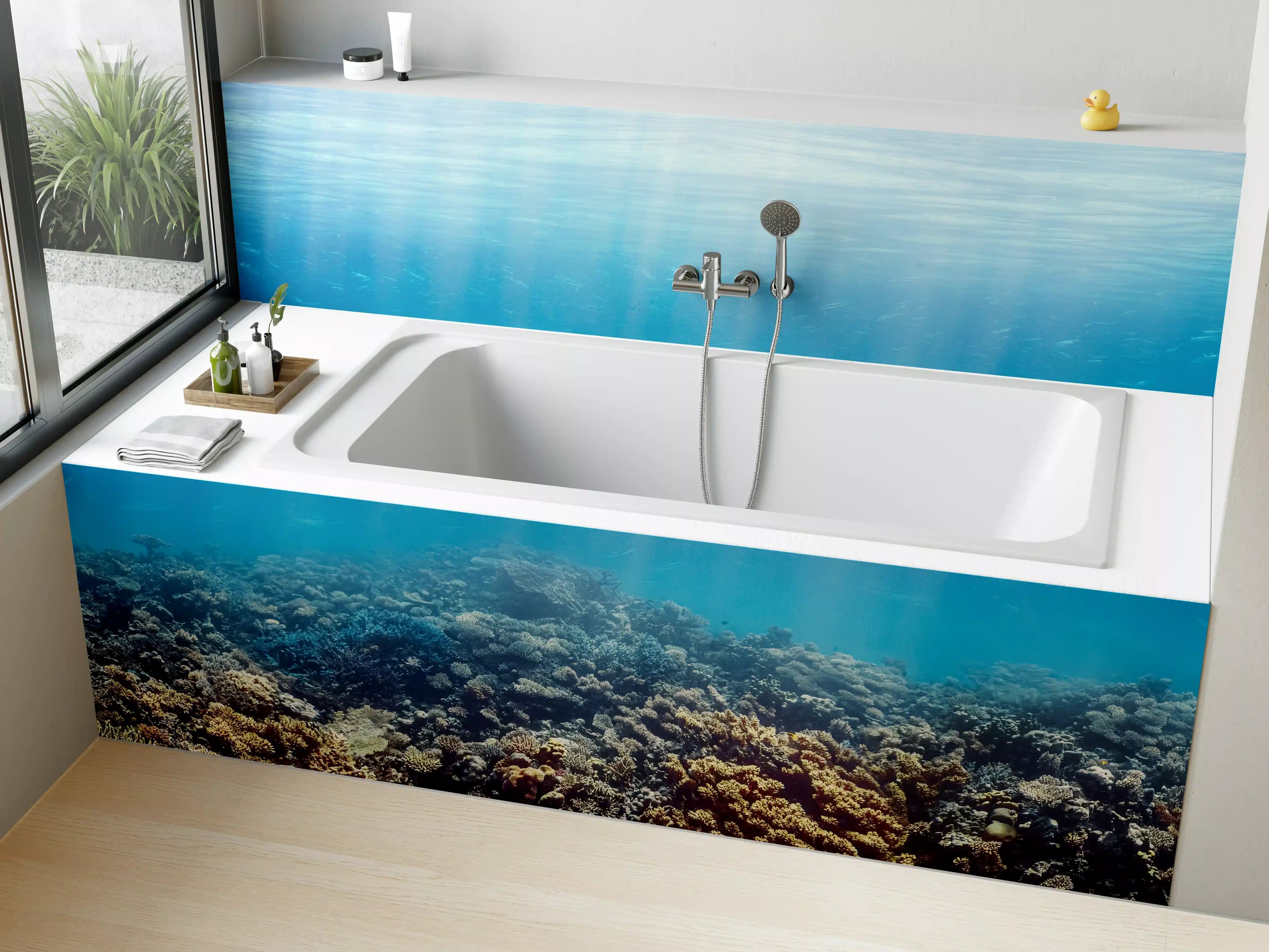 Badewannen-Rückwand - Unterwasser-Korallenriff im Roten Meer