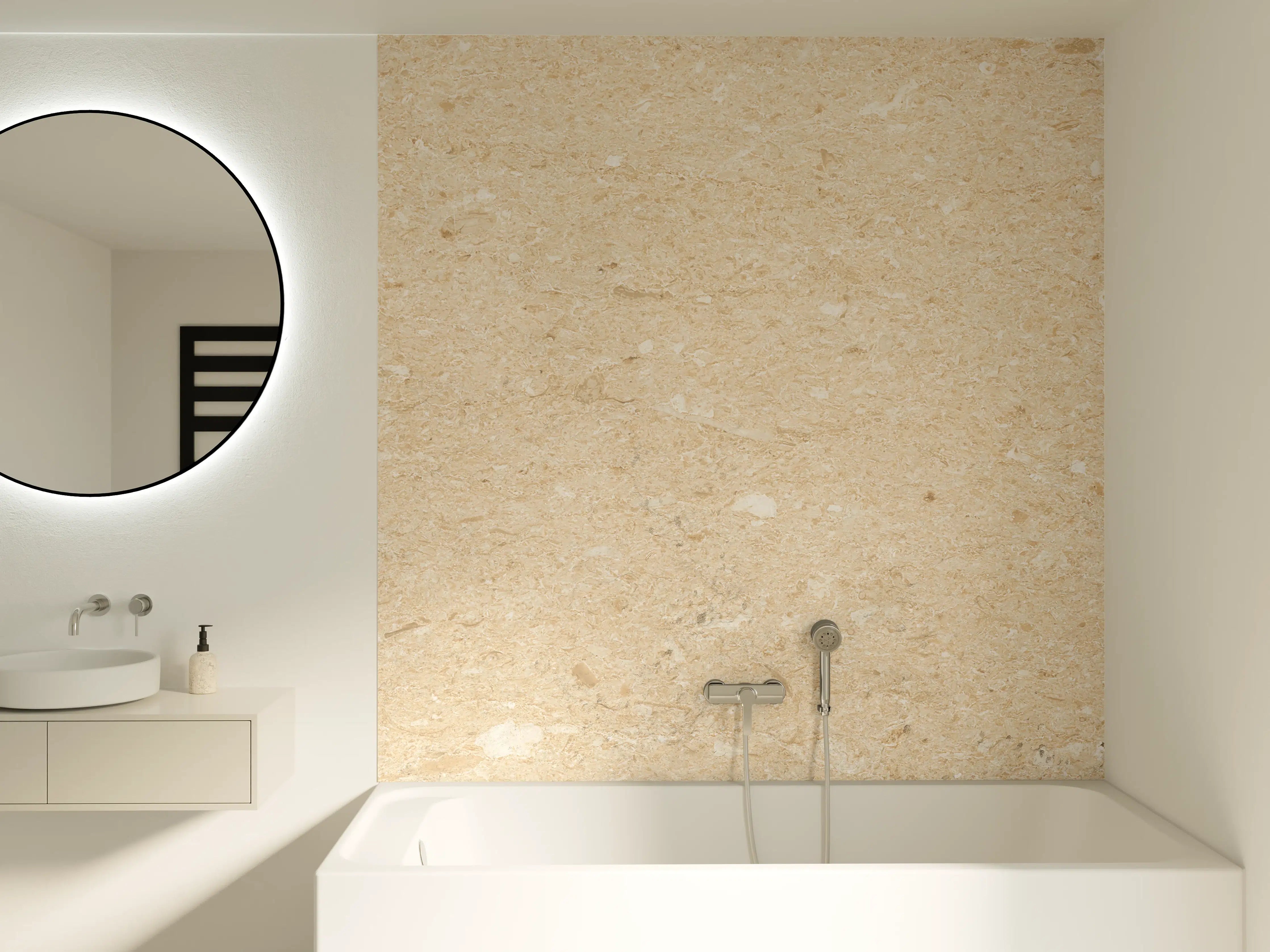 Badewannen-Rückwand - Verarbeitete holz Textur