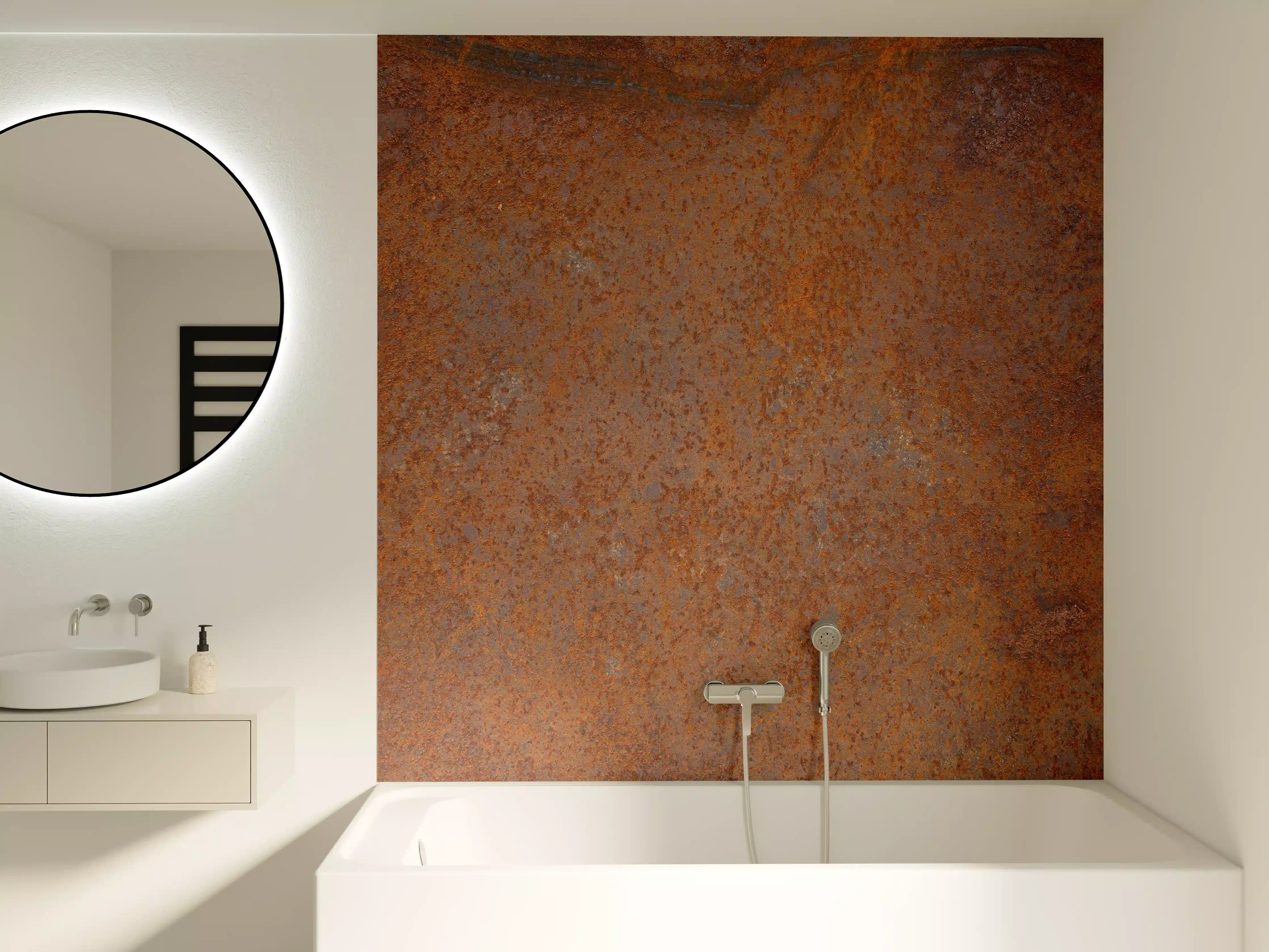 Badewannen-Rückwand - Verrostetes Metall