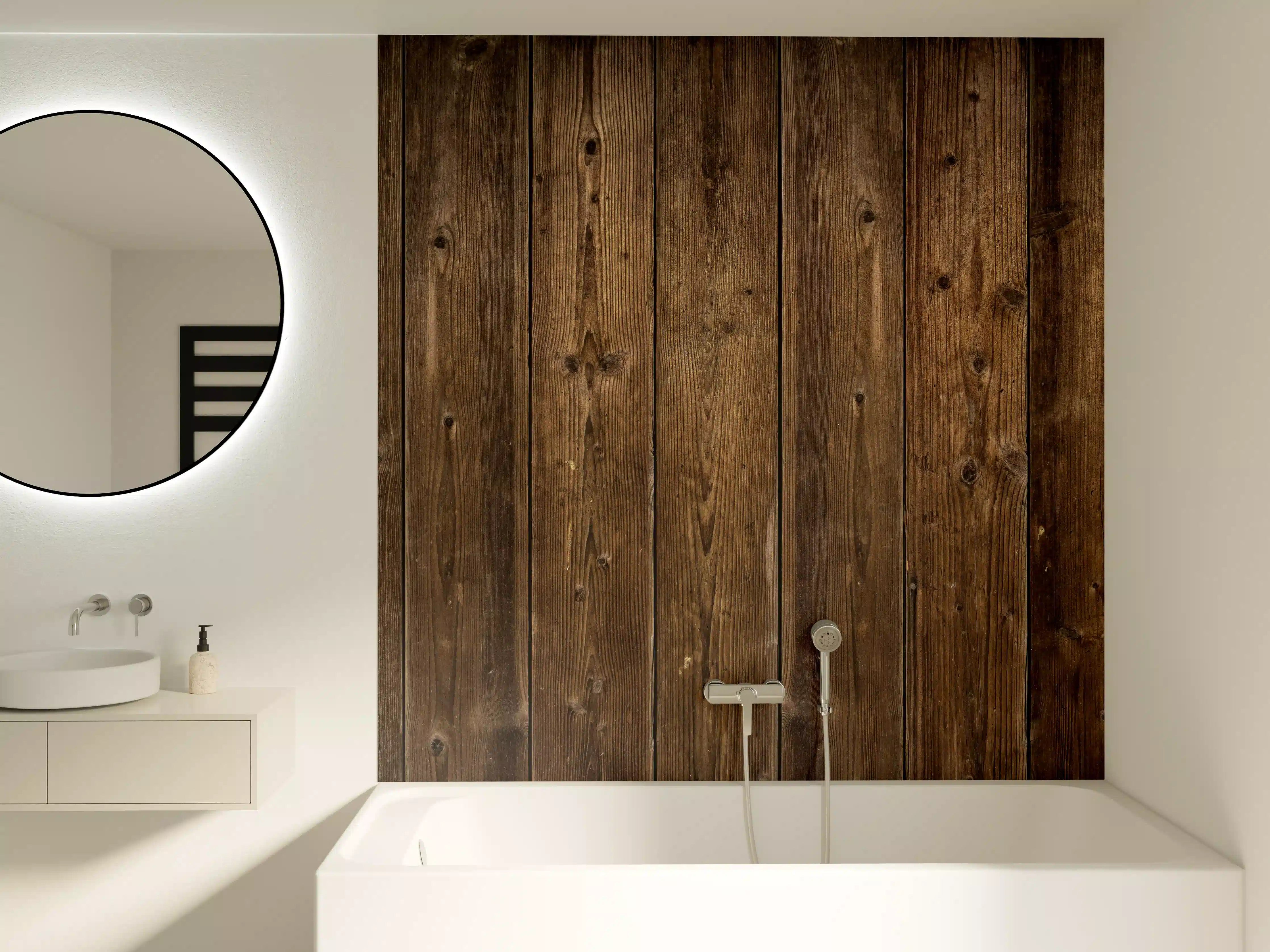 Badewannen-Rückwand - Verwitterte Holz Textur